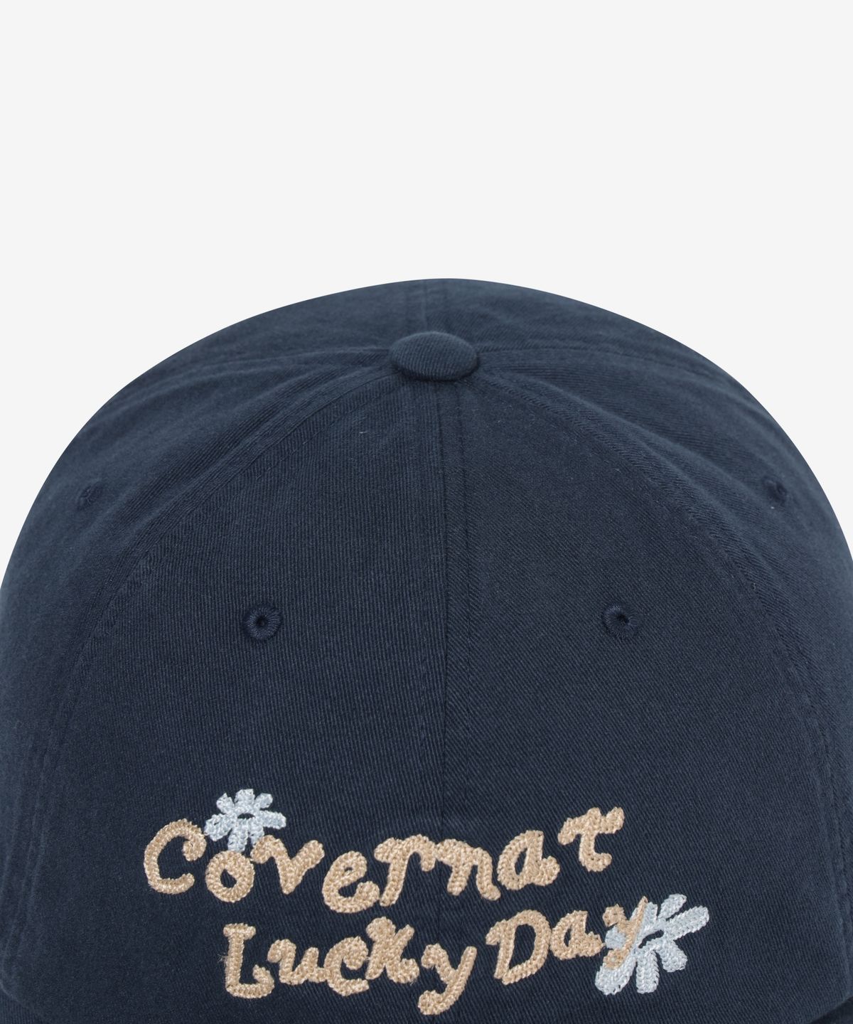 커버낫 우먼(COVERNAT WOMAN) 우먼 체인 그래픽 스탠슬림 핏 볼캡 네이비