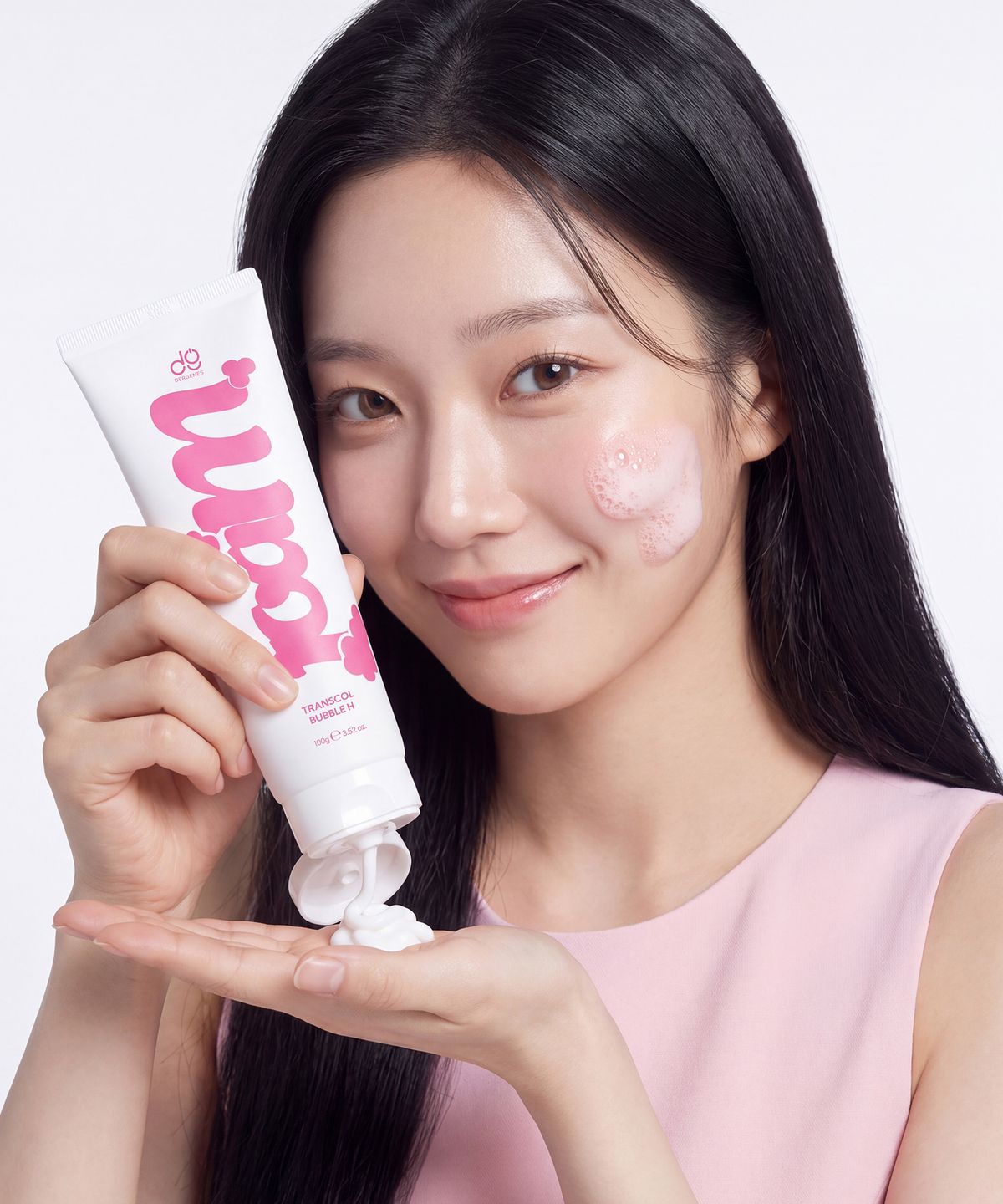 더진스(DERGENES) 트랜스콜 버블 에이치 클렌징폼 100g