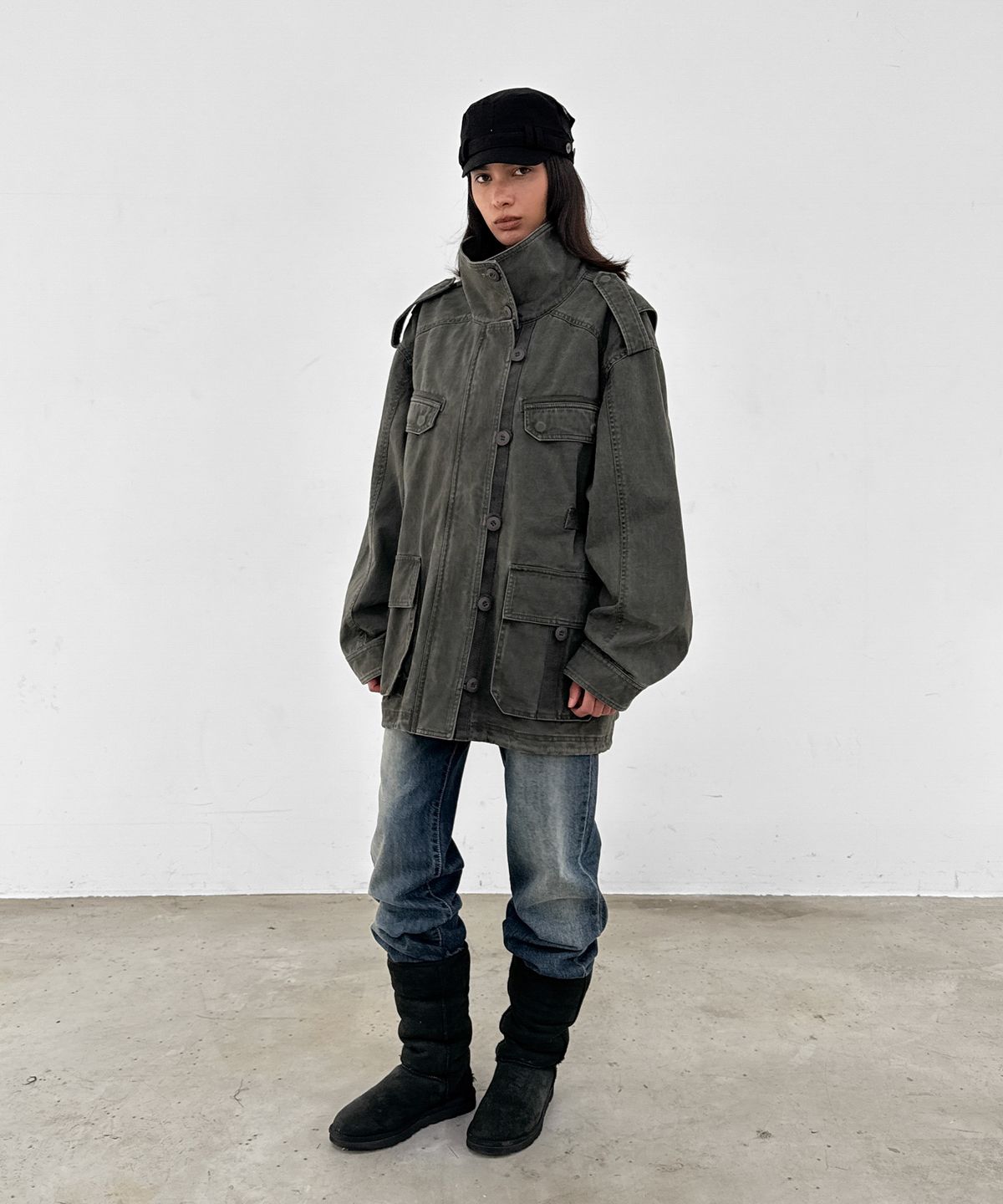 샌드릭(SANDRIC) Vintage Field Jacket_khaki