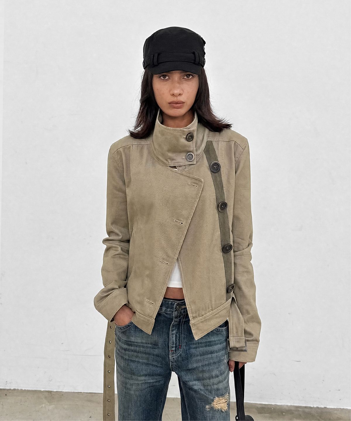 샌드릭(SANDRIC) Slimfit cotton Jacket_Beige