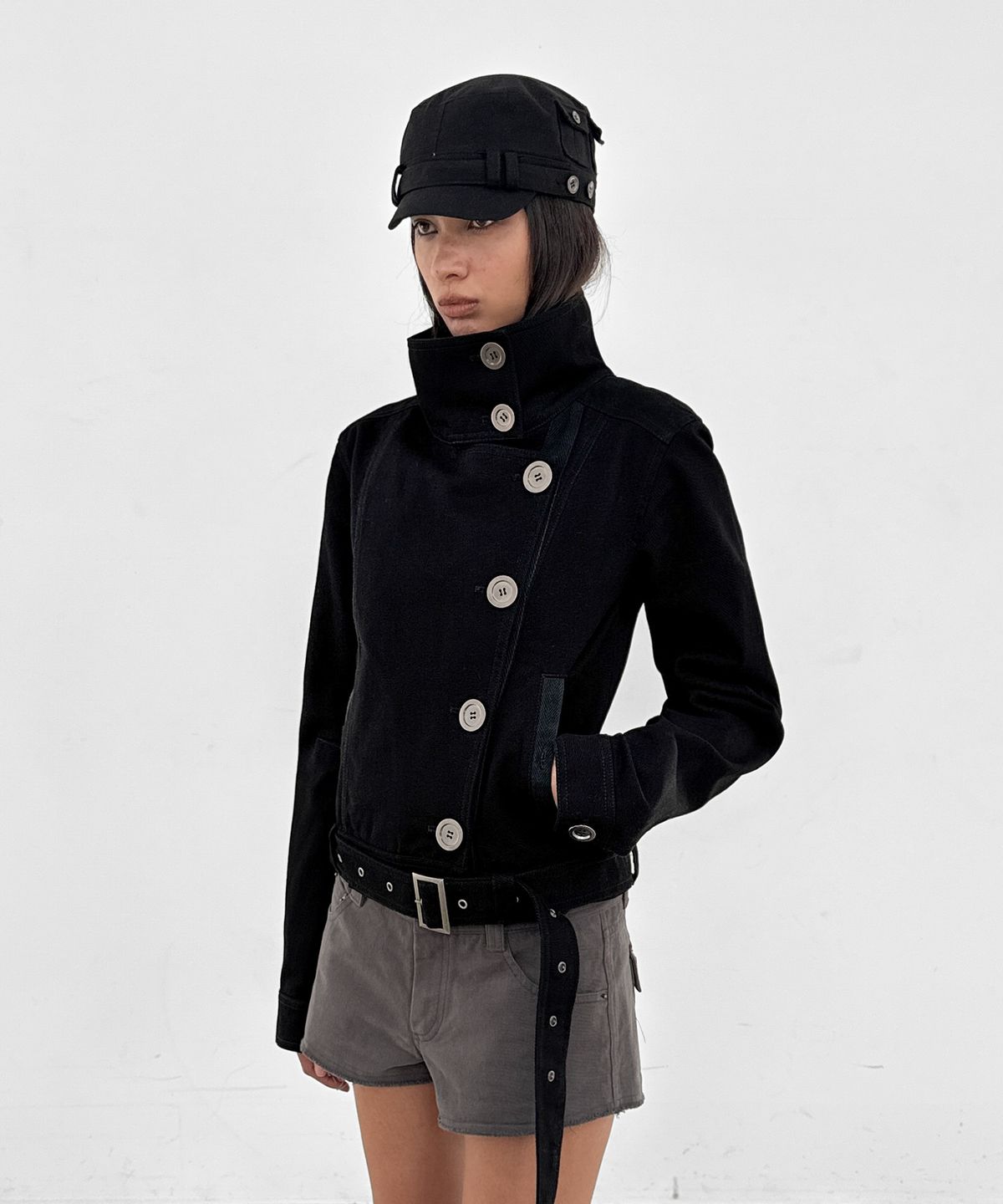 샌드릭(SANDRIC) Slimfit cotton Jacket_Black