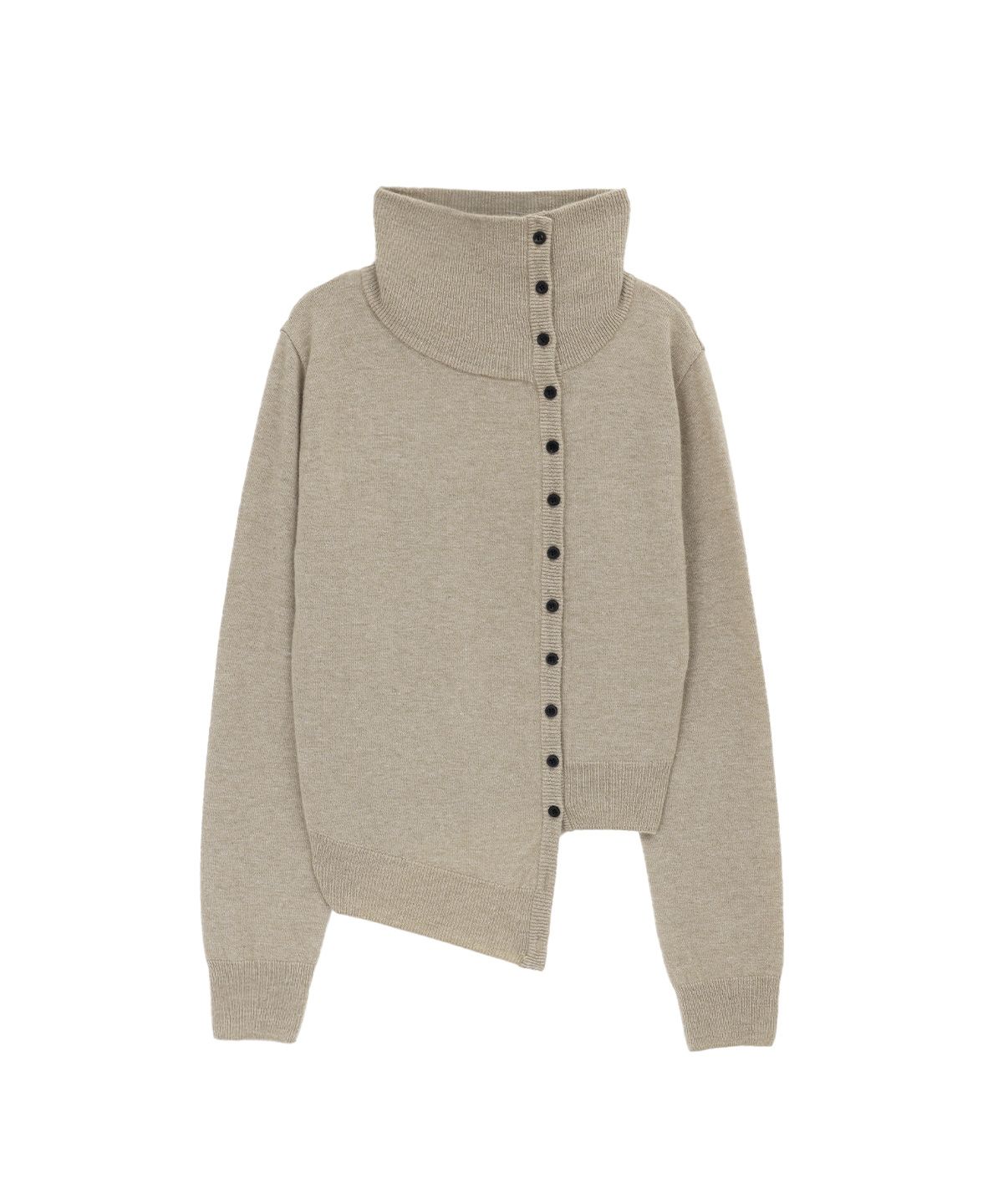 샌드릭(SANDRIC) High Neck Cardigan_Beige