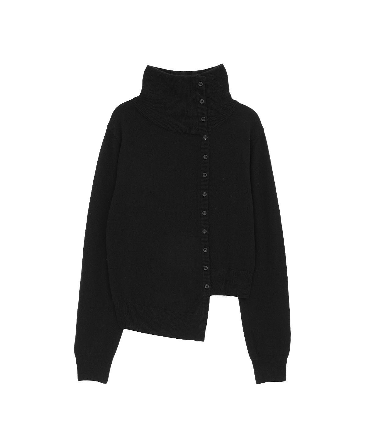 샌드릭(SANDRIC) High Neck Cardigan_Black