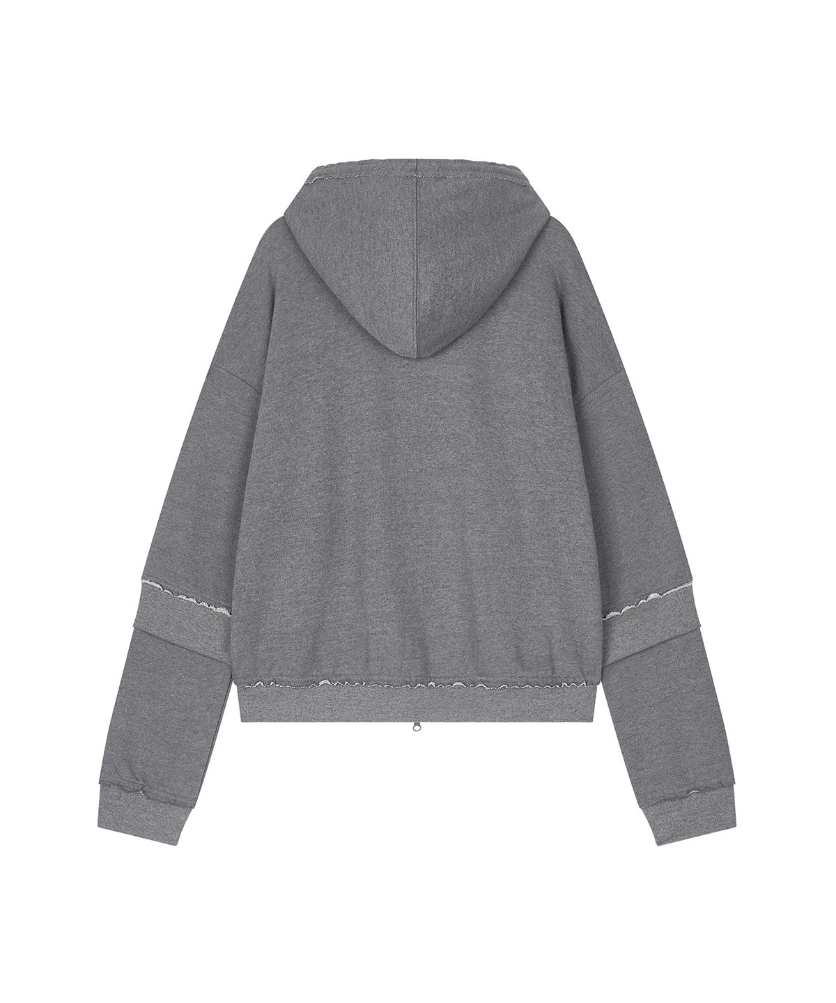 샌드릭(SANDRIC) Layered Hood Zip Up_Melange Charcoal