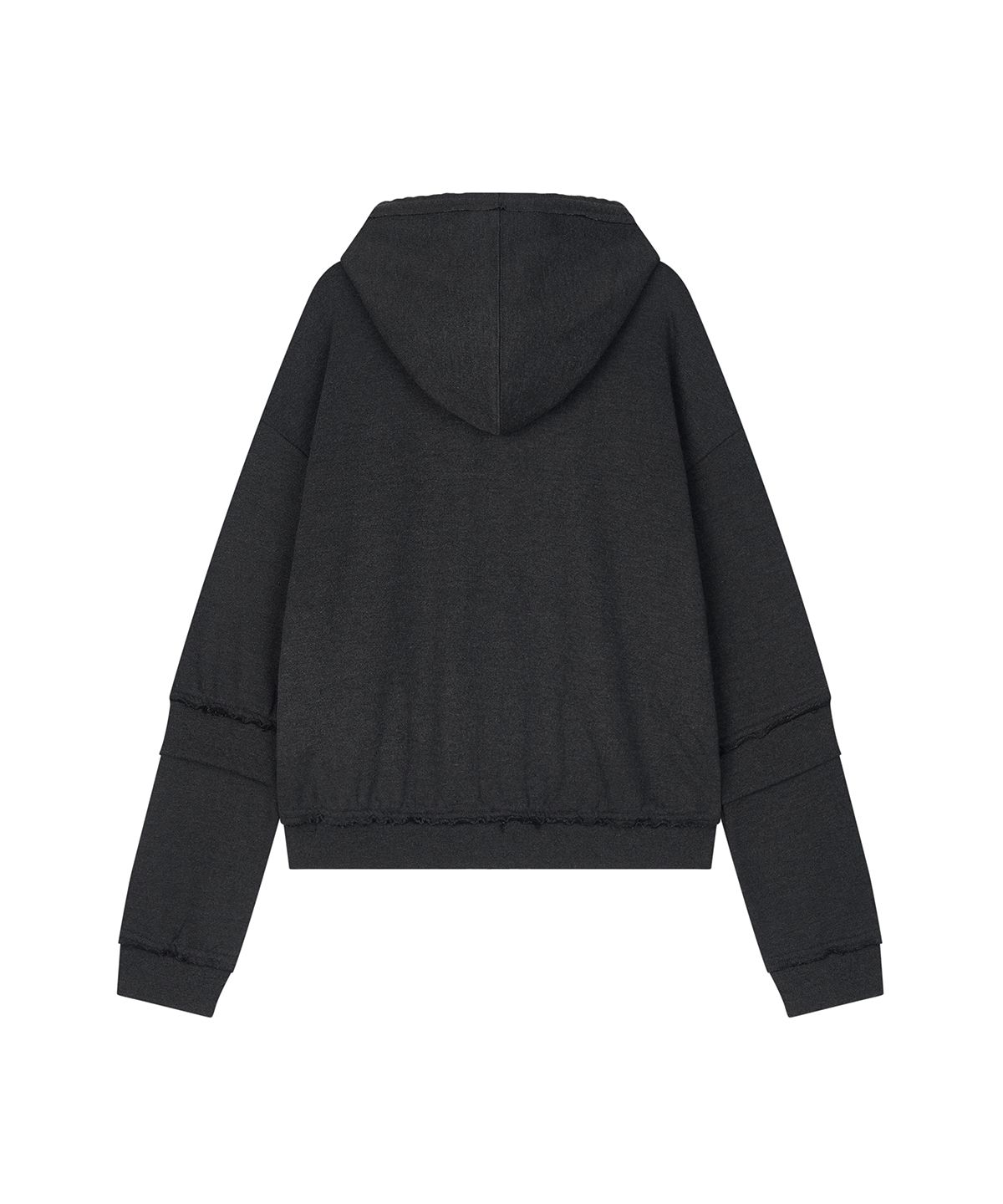샌드릭(SANDRIC) Layered Hood Zip Up_Charcoal