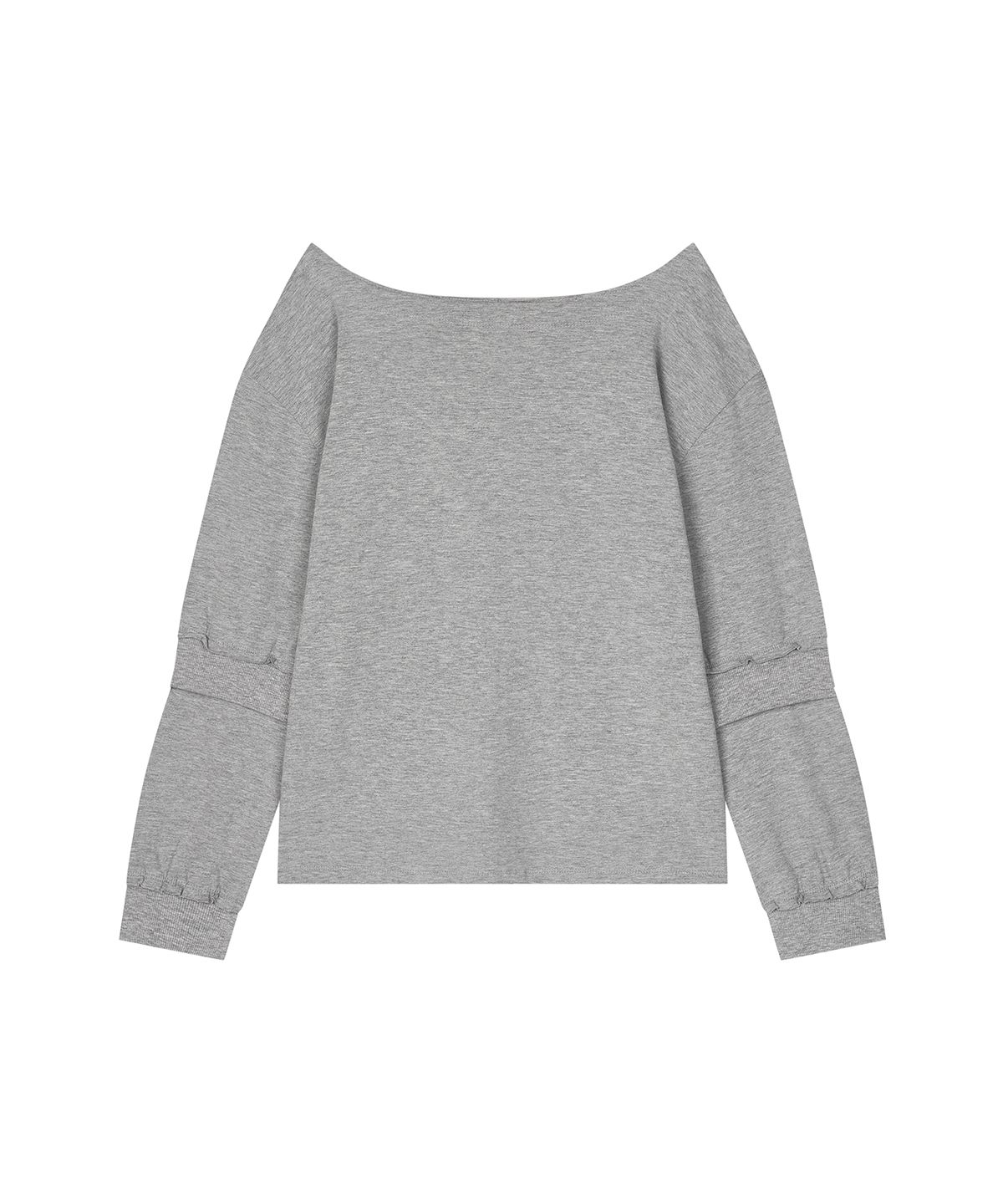 샌드릭(SANDRIC) Overfit Drawstring Tee_Melange Grey