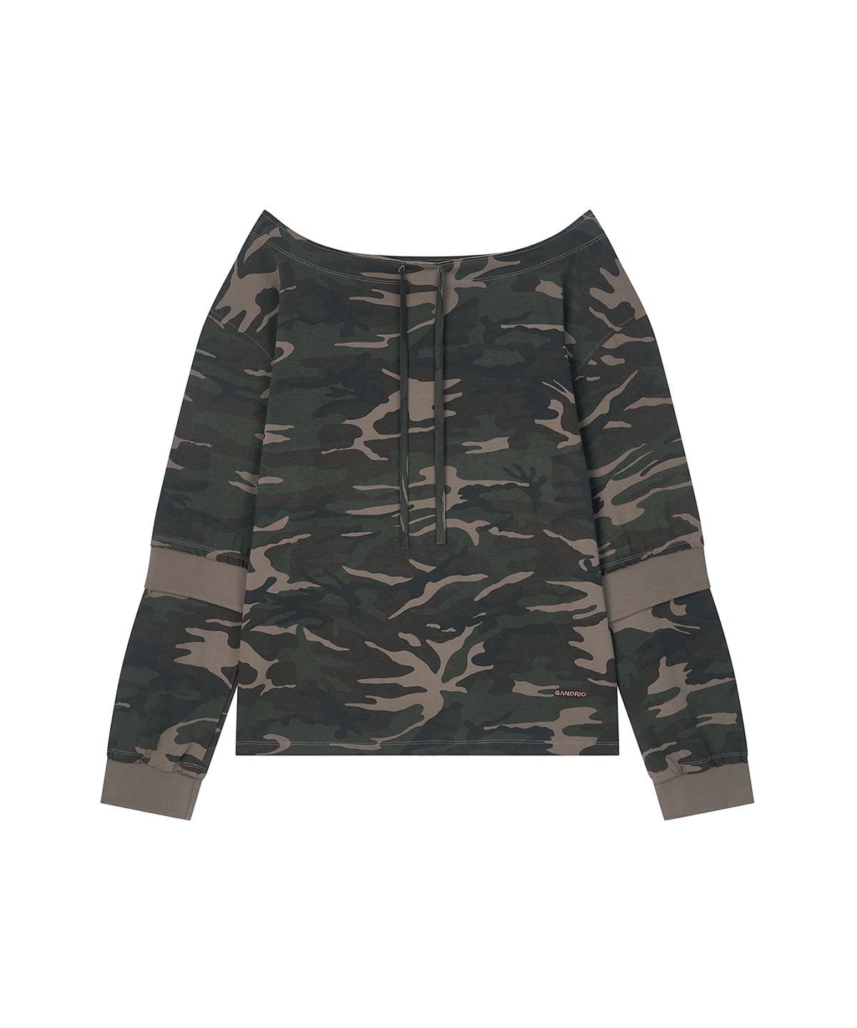 샌드릭(SANDRIC) Overfit Drawstring Tee_Camo