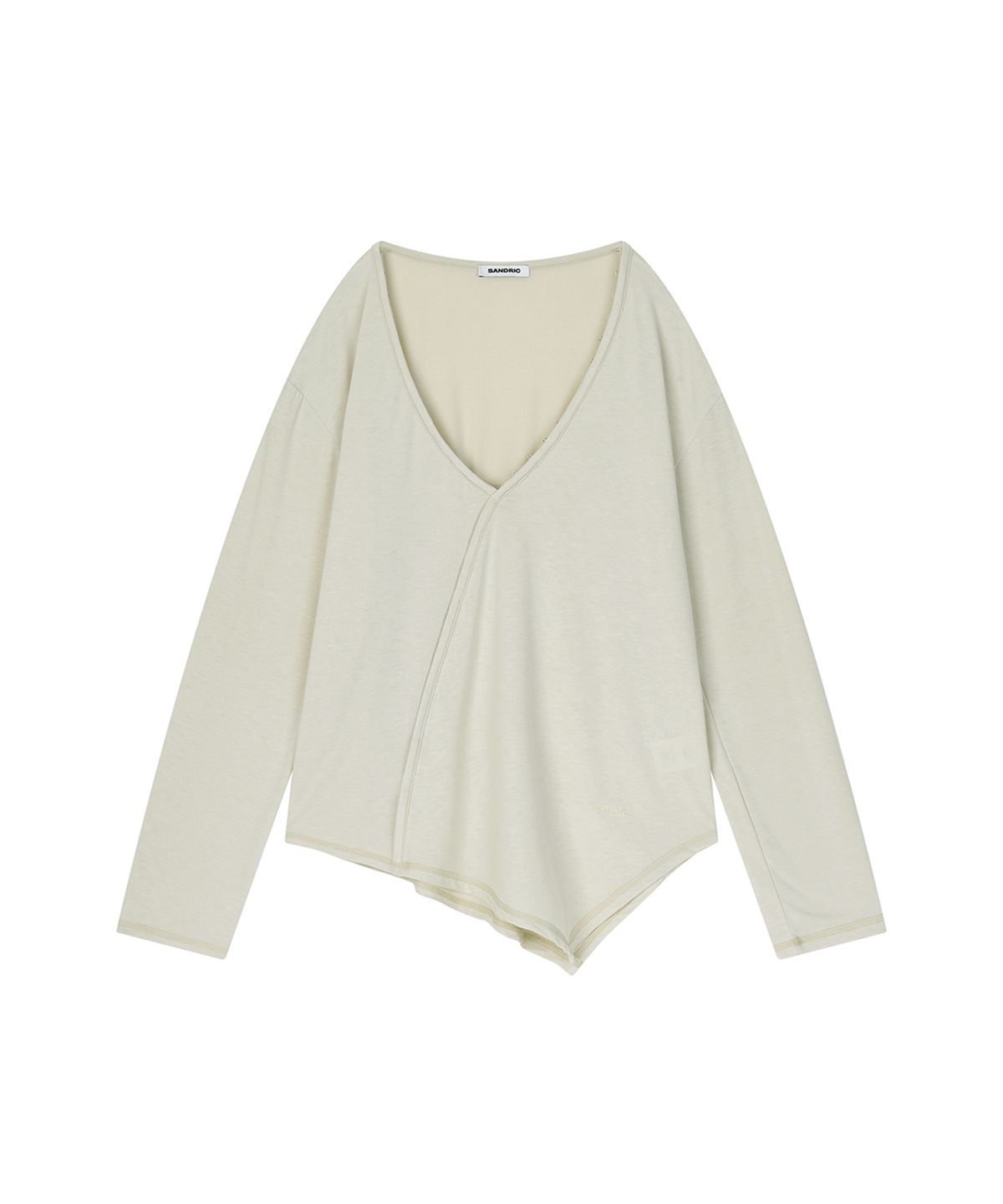 샌드릭(SANDRIC) Hook V-Neck Tee_Lime