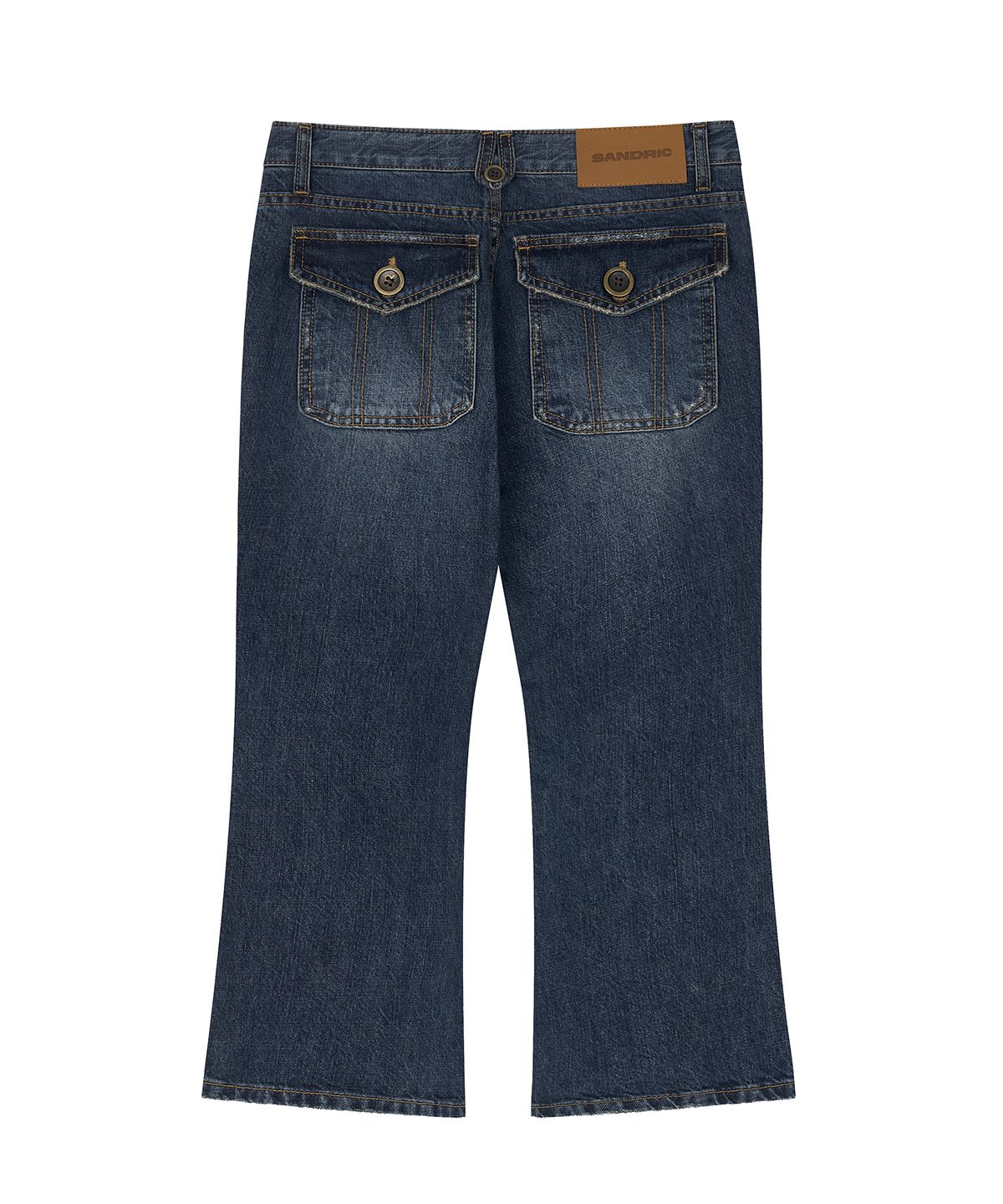 샌드릭(SANDRIC) Cropped Flare Denim_Blue