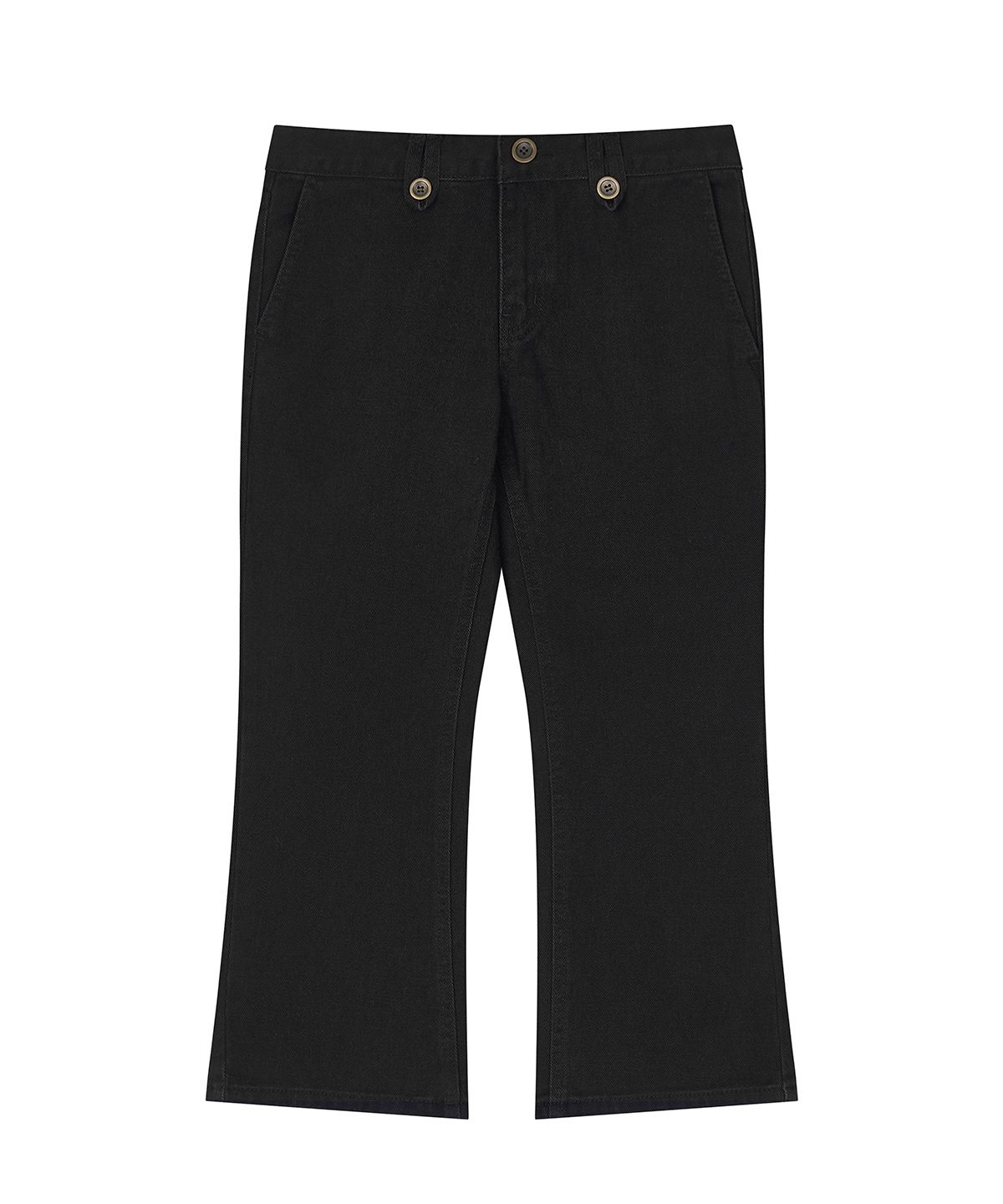 샌드릭(SANDRIC) Cropped Flare Denim_Black