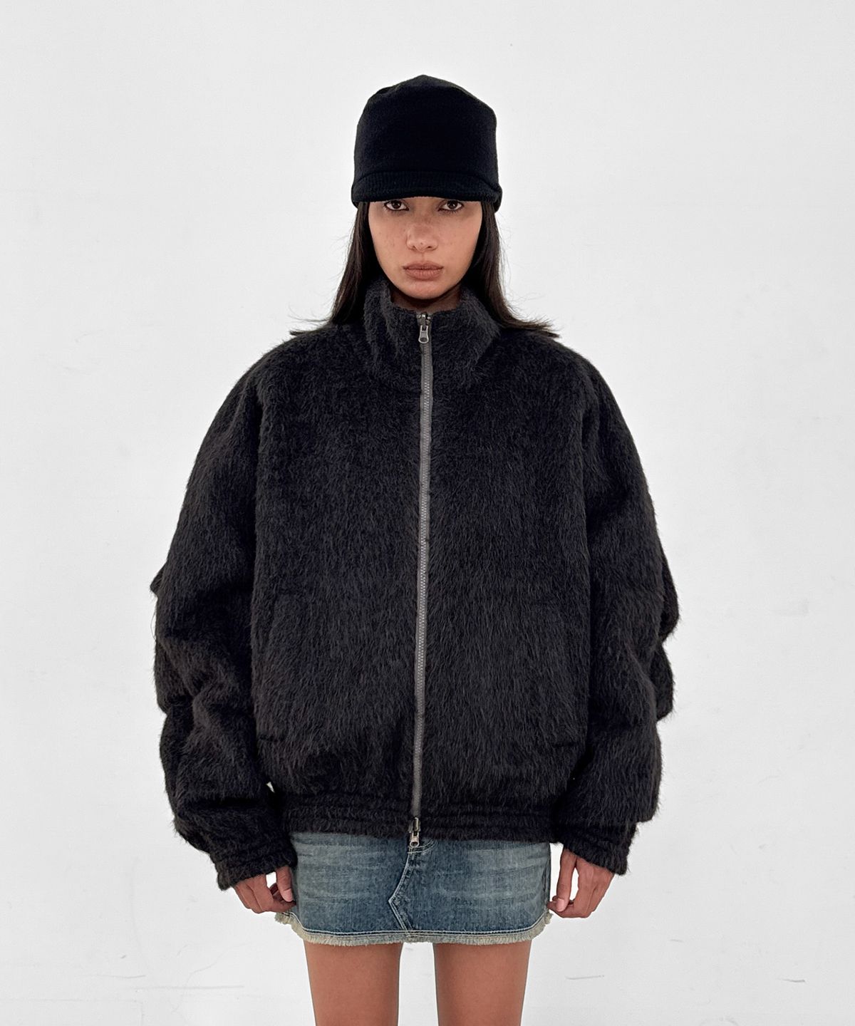 샌드릭(SANDRIC) Reversible Fleece Zip-up_Charcoal