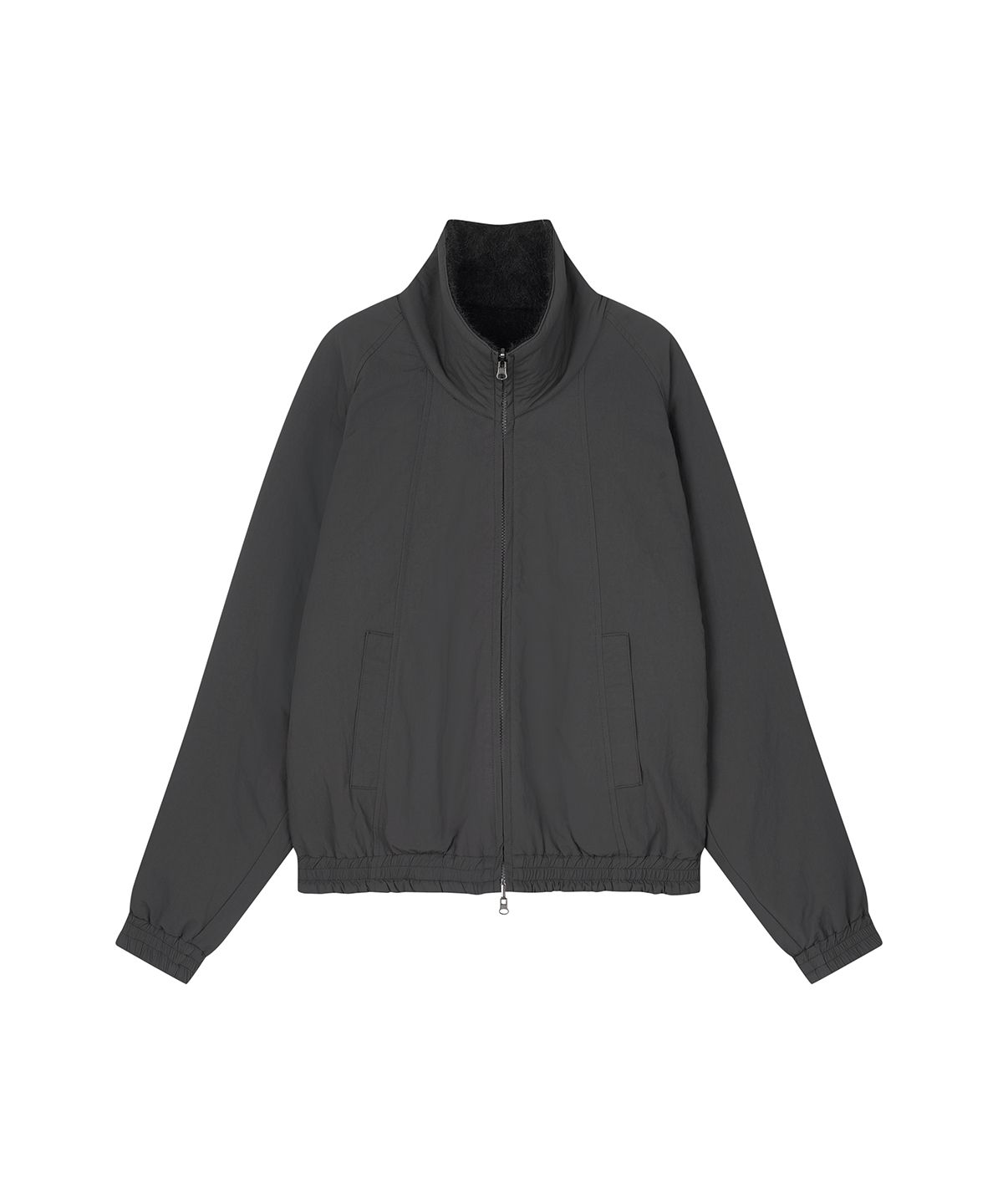 샌드릭(SANDRIC) Reversible Fleece Zip-up_Charcoal