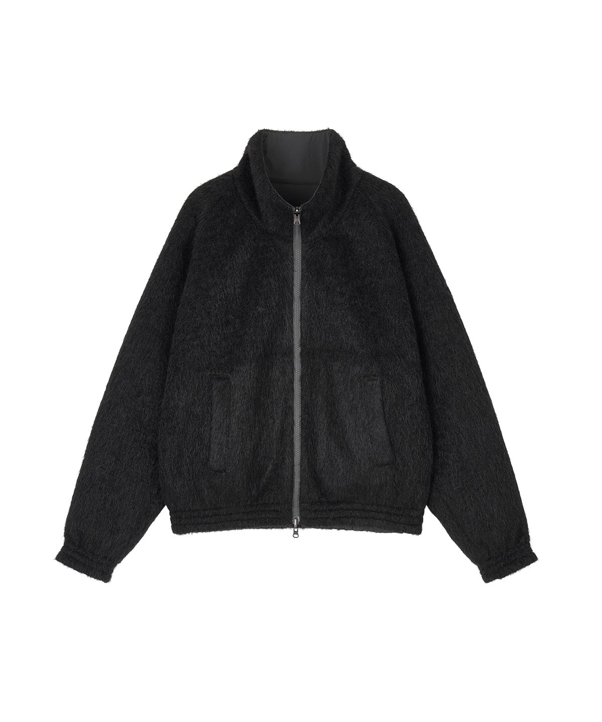 샌드릭(SANDRIC) Reversible Fleece Zip-up_Charcoal