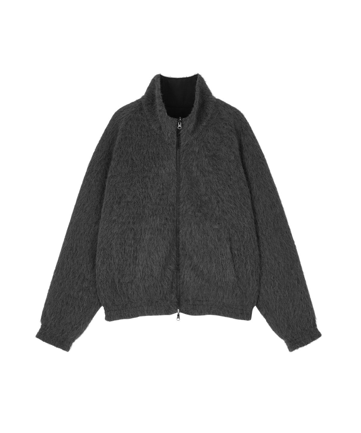 샌드릭(SANDRIC) Reversible Fleece Zip-up_Black