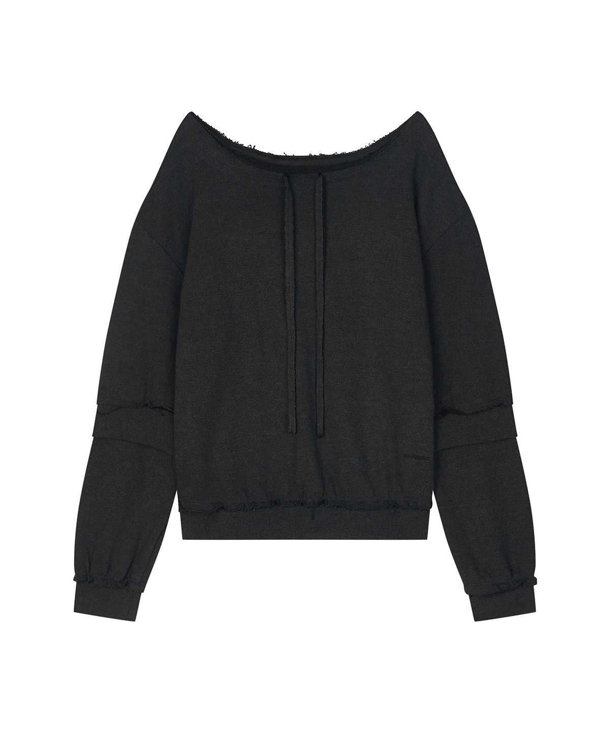 샌드릭(SANDRIC) Overfit Drawstring Sweatshirt_Charcoal