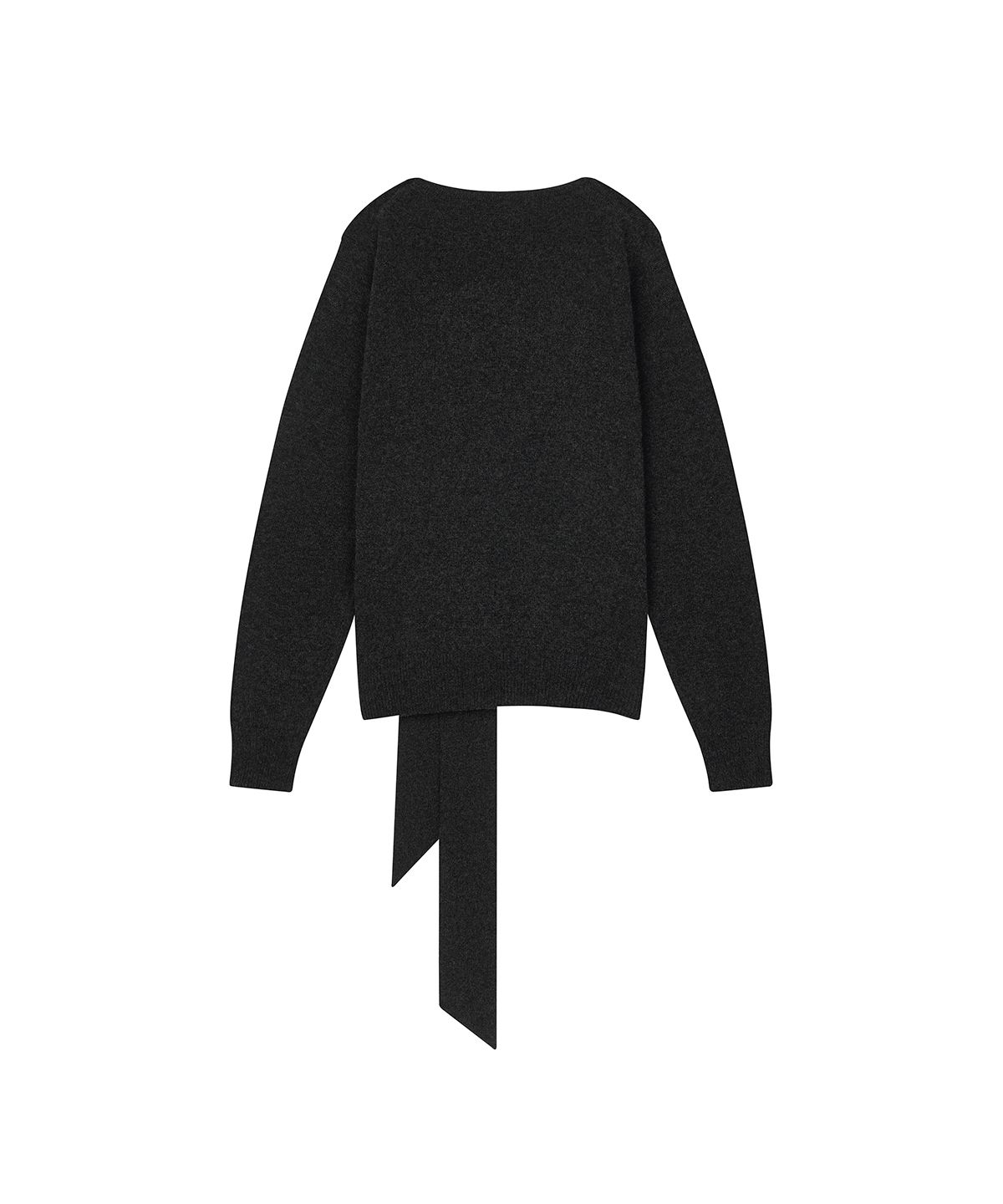 샌드릭(SANDRIC) Strap V-Neck Knit_Charcoal