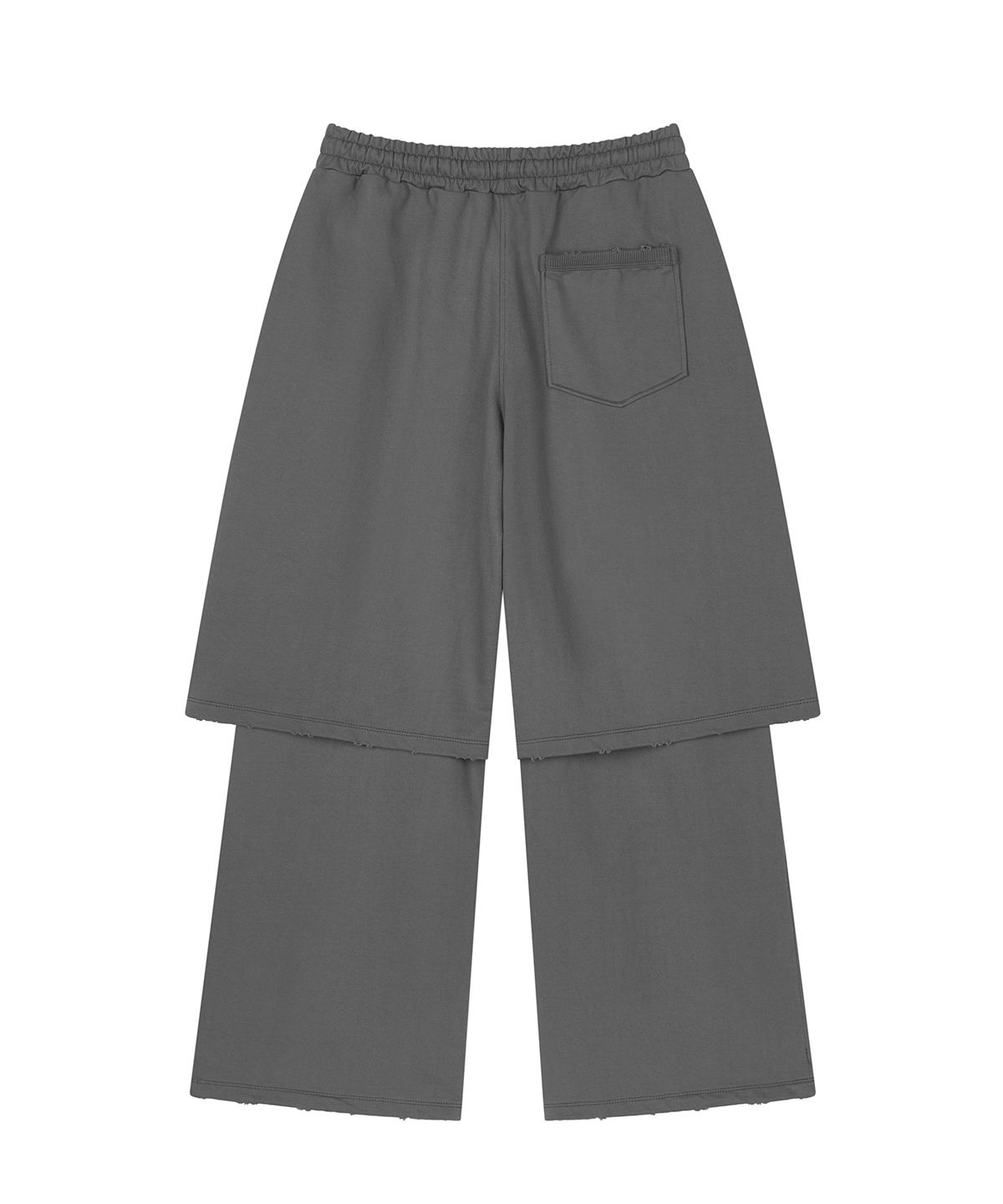 샌드릭(SANDRIC) Layered sweat Pants_Charcoal