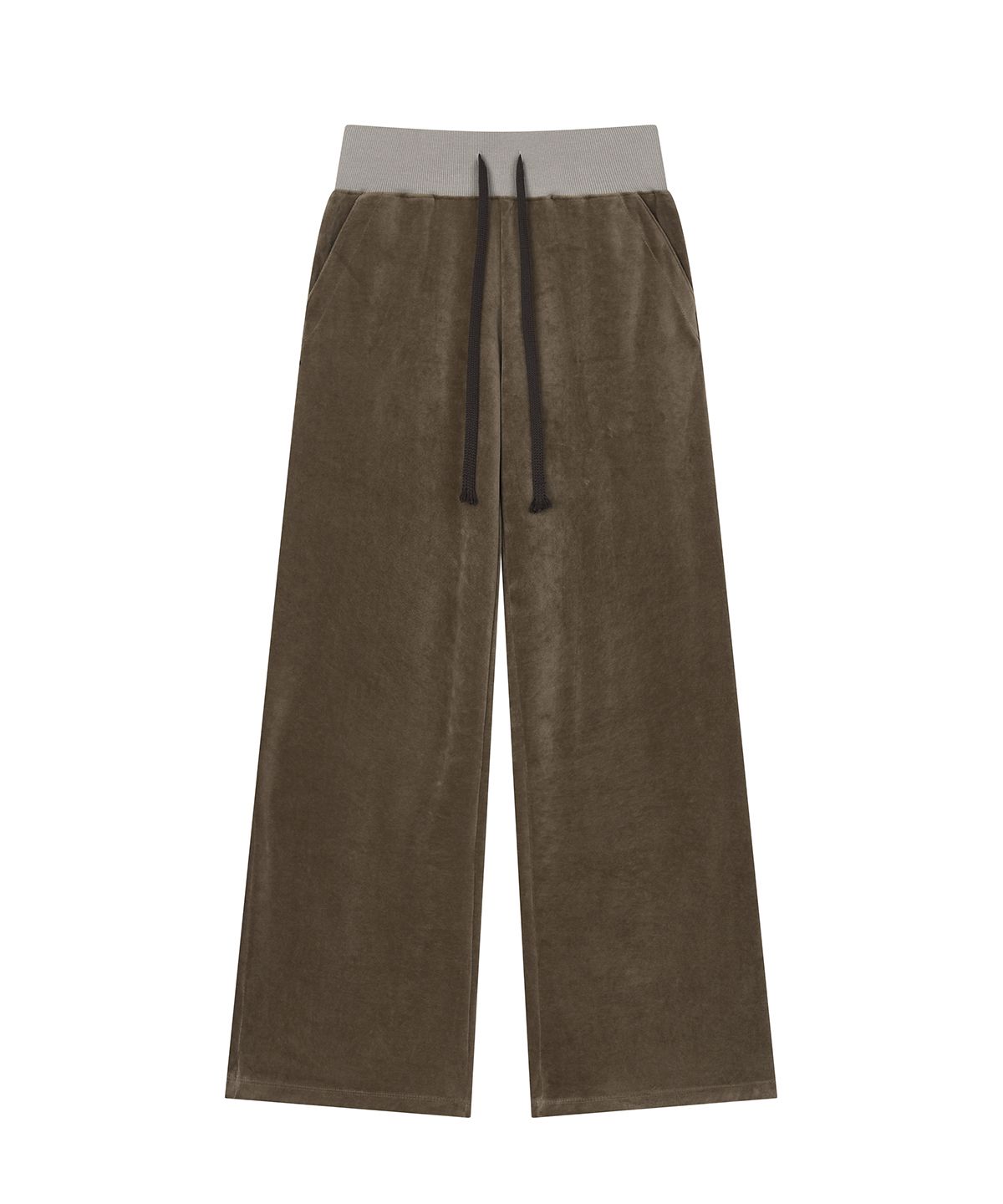 샌드릭(SANDRIC) Velvet Track pants_Khaki Brown