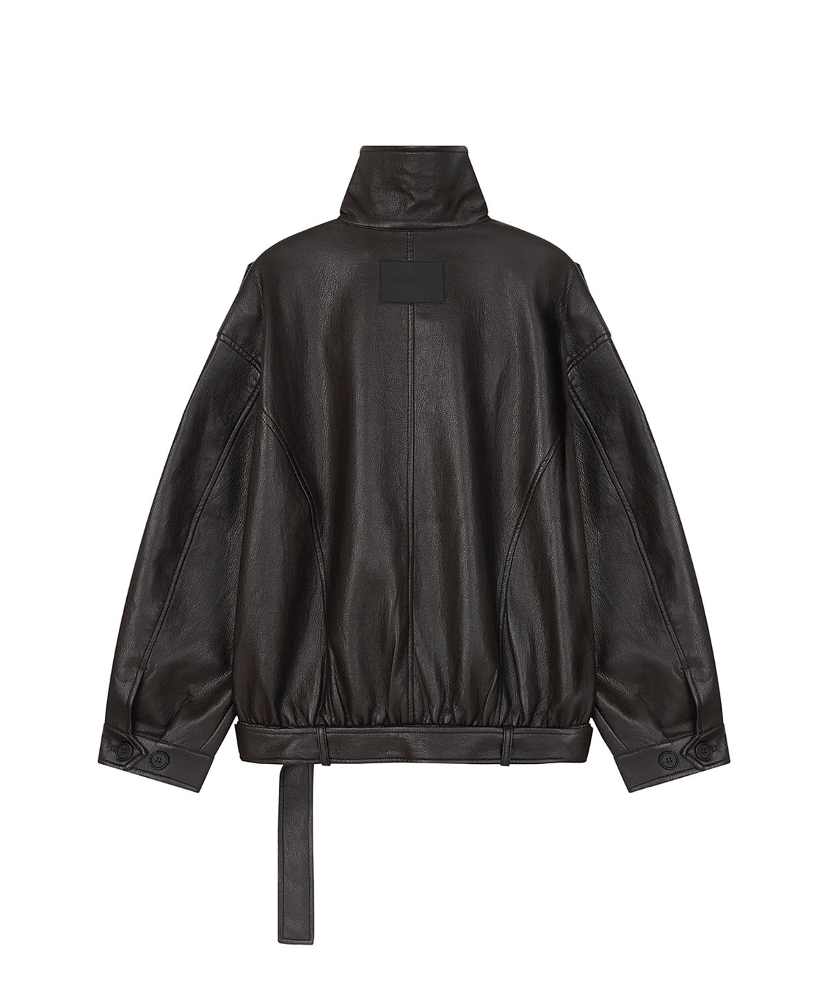 샌드릭(SANDRIC) LINE.02 high neck leather jacket_brown