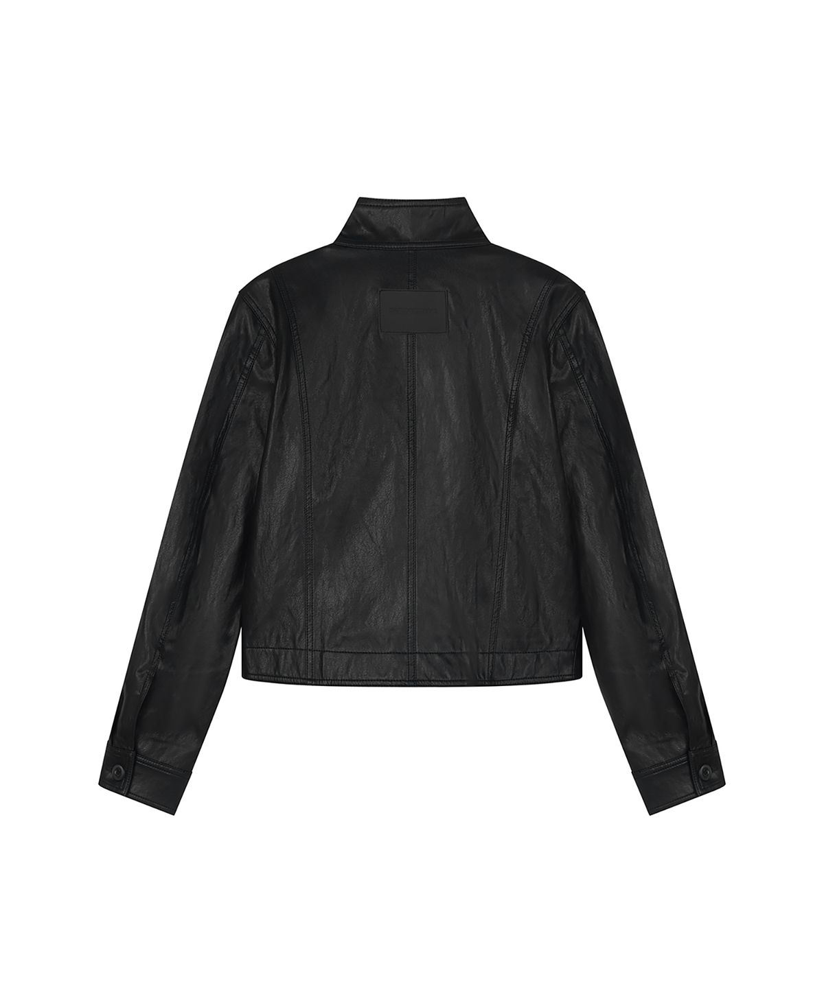 샌드릭(SANDRIC) LINE.02 button leather jacket_black