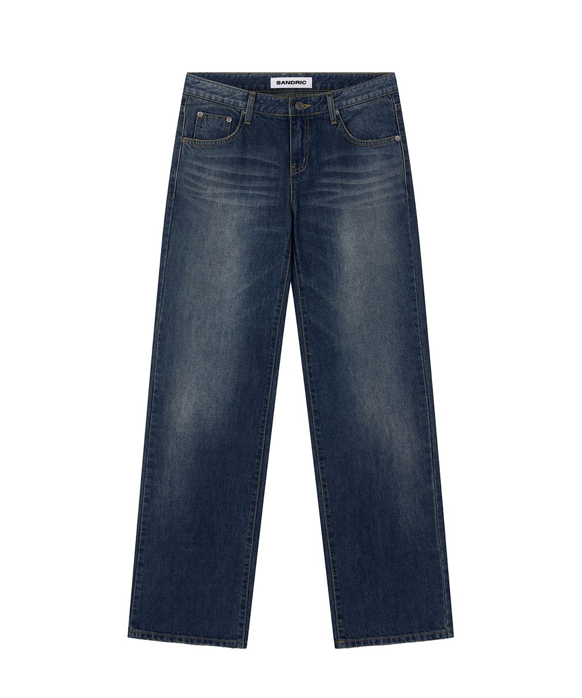 샌드릭(SANDRIC) LINE.02 basic straight denim_mid blue