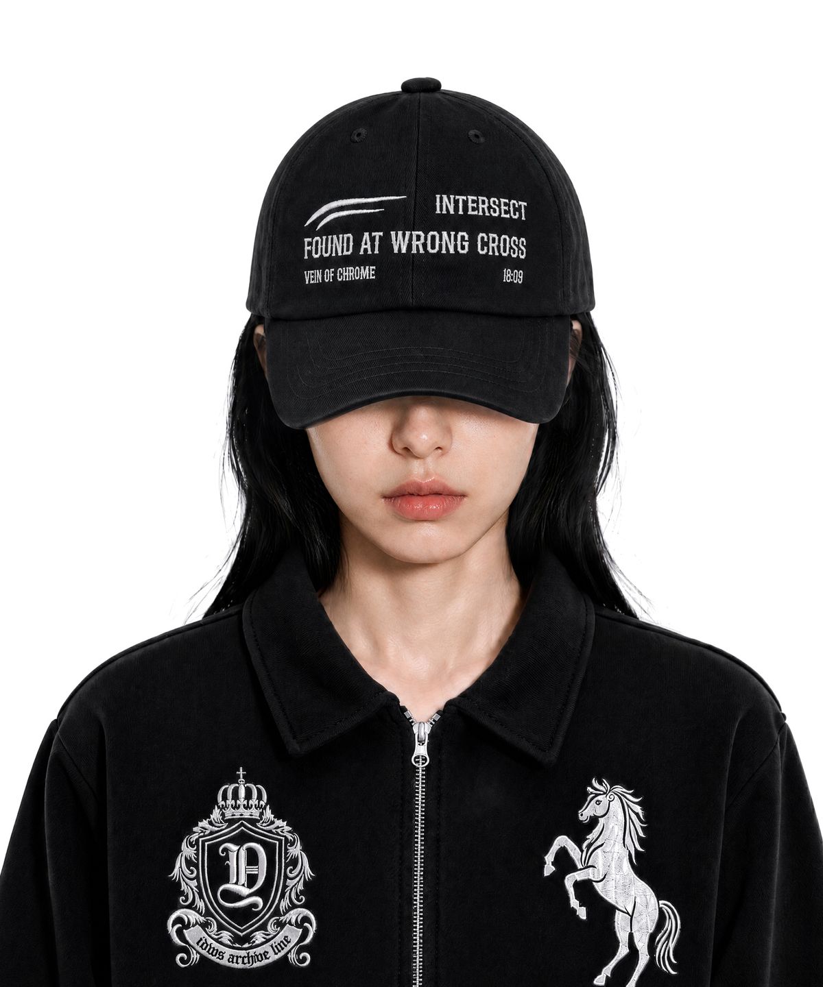 아이돈워너셀(IDWS) Wrong Cross Maxi Cap Black