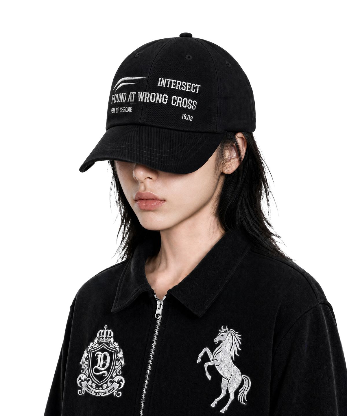 아이돈워너셀(IDWS) Wrong Cross Maxi Cap Black