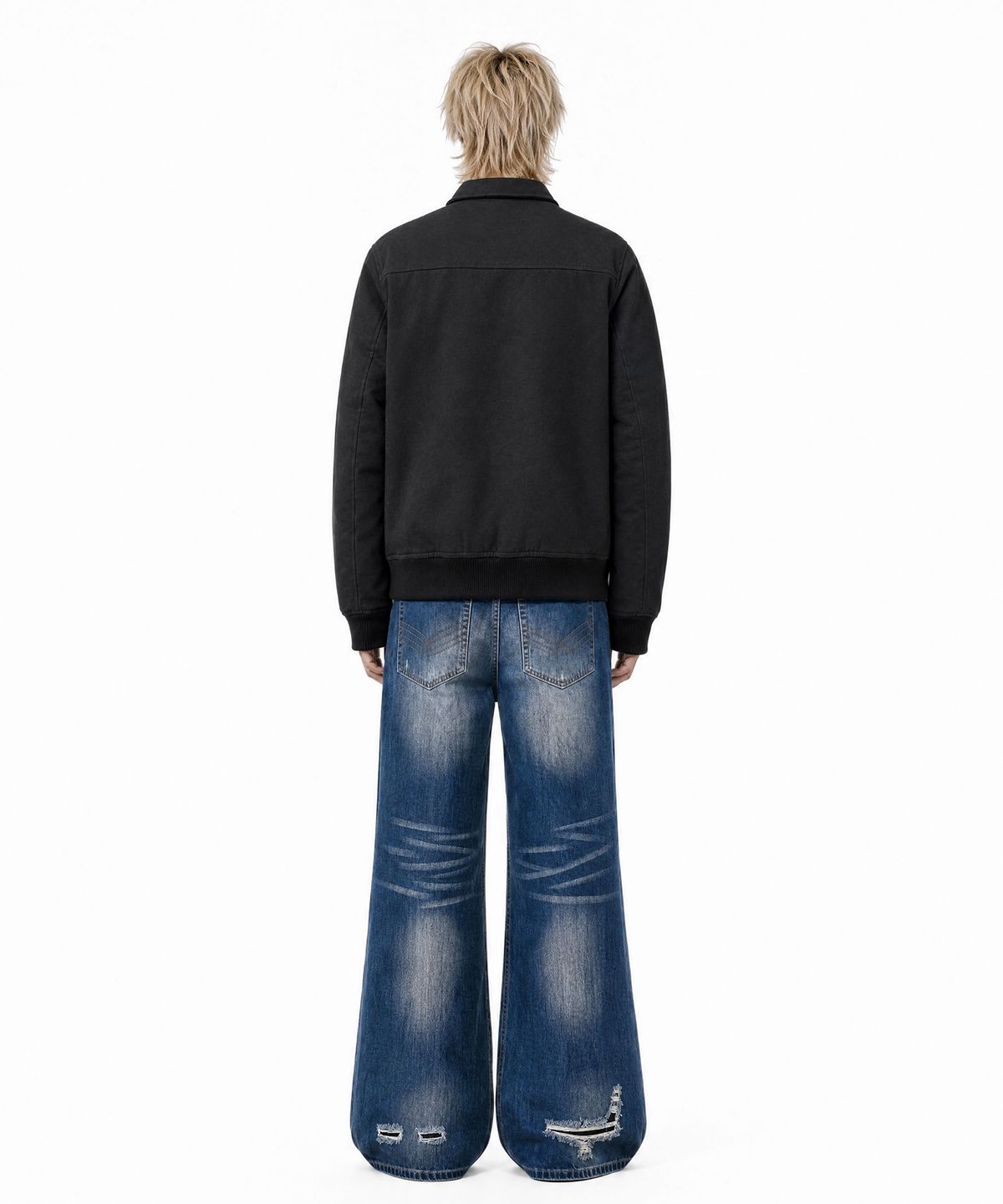 아이돈워너셀(IDWS) Injury Flare Denim Pants Indigo