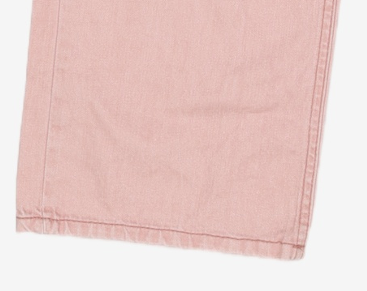 헤인트(HAINT) 스트레이트 세미 와이드 피그먼트 데님_PINK L