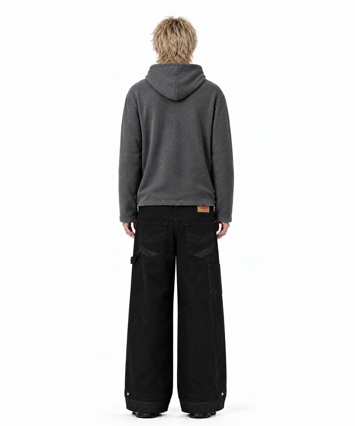 아이돈워너셀(IDWS) Double Hem Carpenter Pants Black