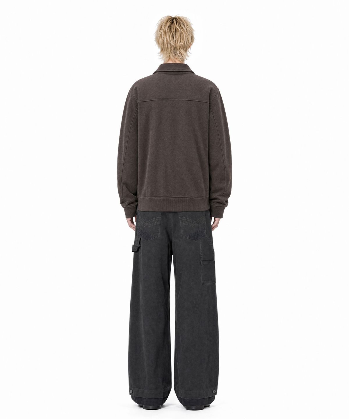 아이돈워너셀(IDWS) Double Hem Carpenter Pants Charcoal