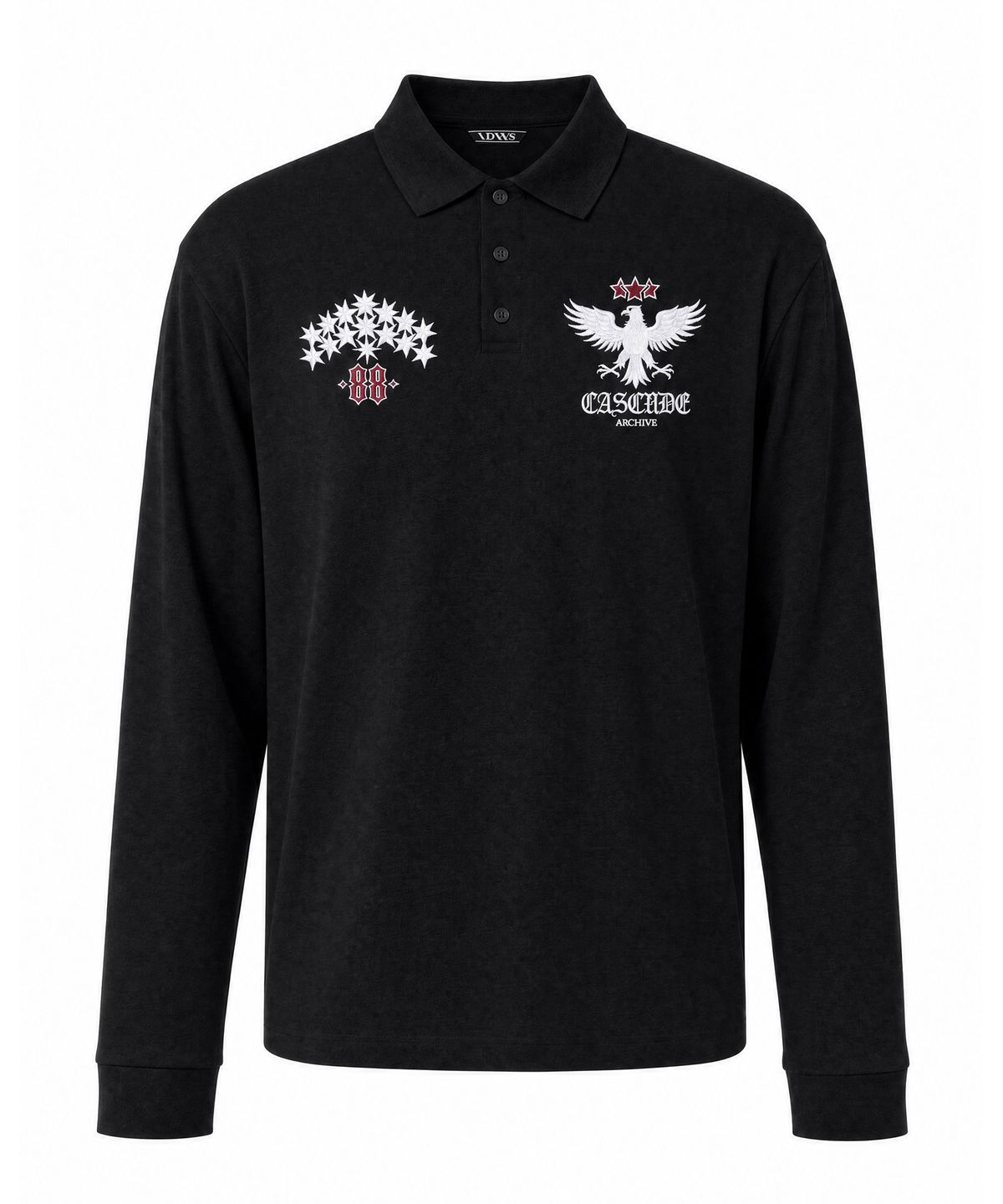아이돈워너셀(IDWS) Star Ridge Long Sleeve Polo Shirt Black