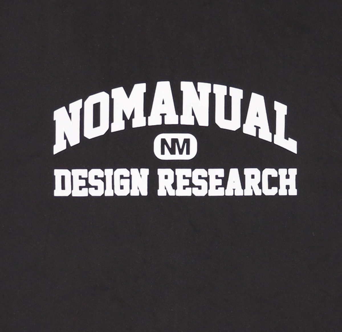 노매뉴얼(NOMANUAL) UNIVERSITY LOGO T-SHIRT - BLACK XL