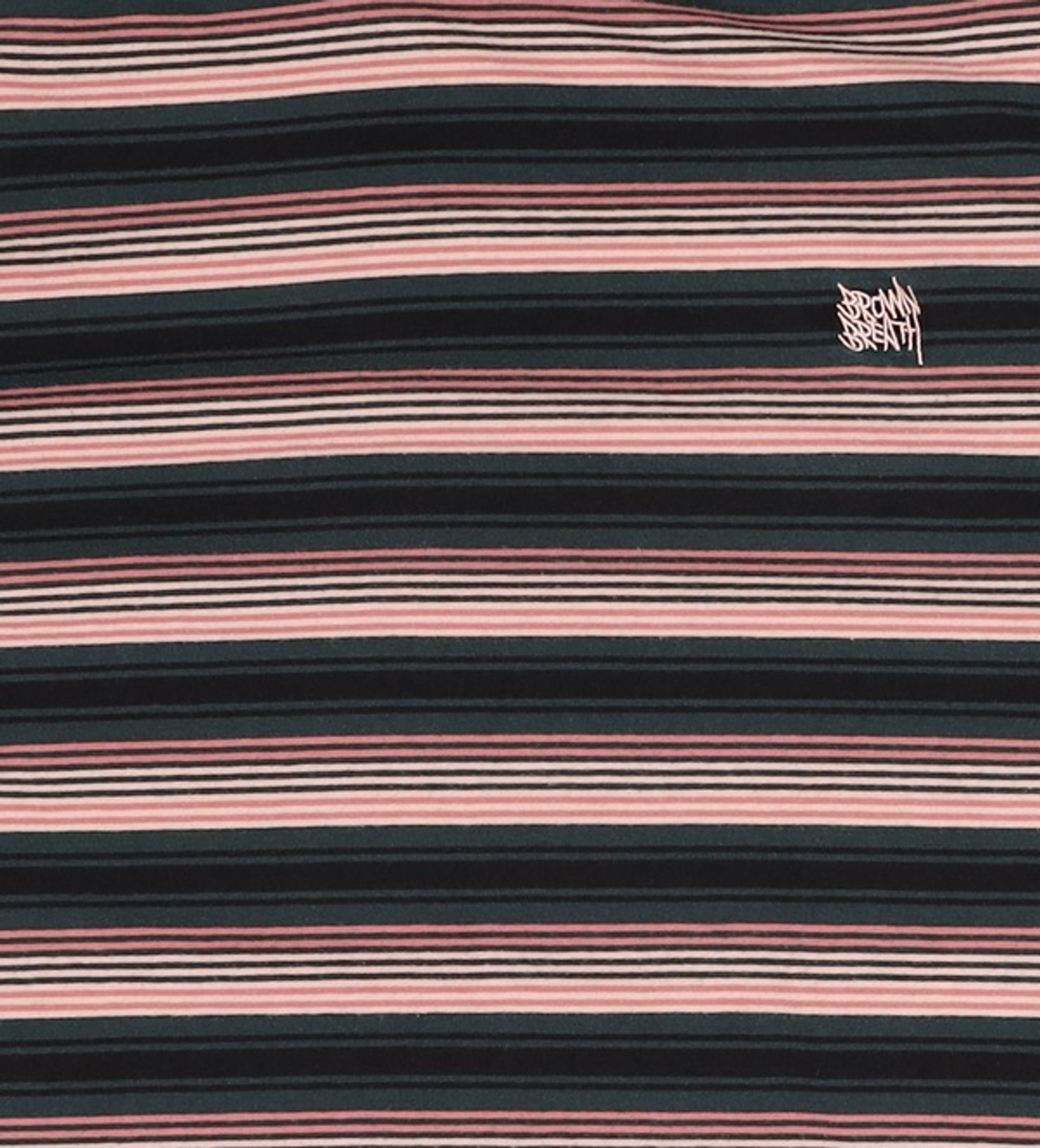 브라운브레스(BROWNBREATH) STRIPE TAG TEE - DARK GREEN S