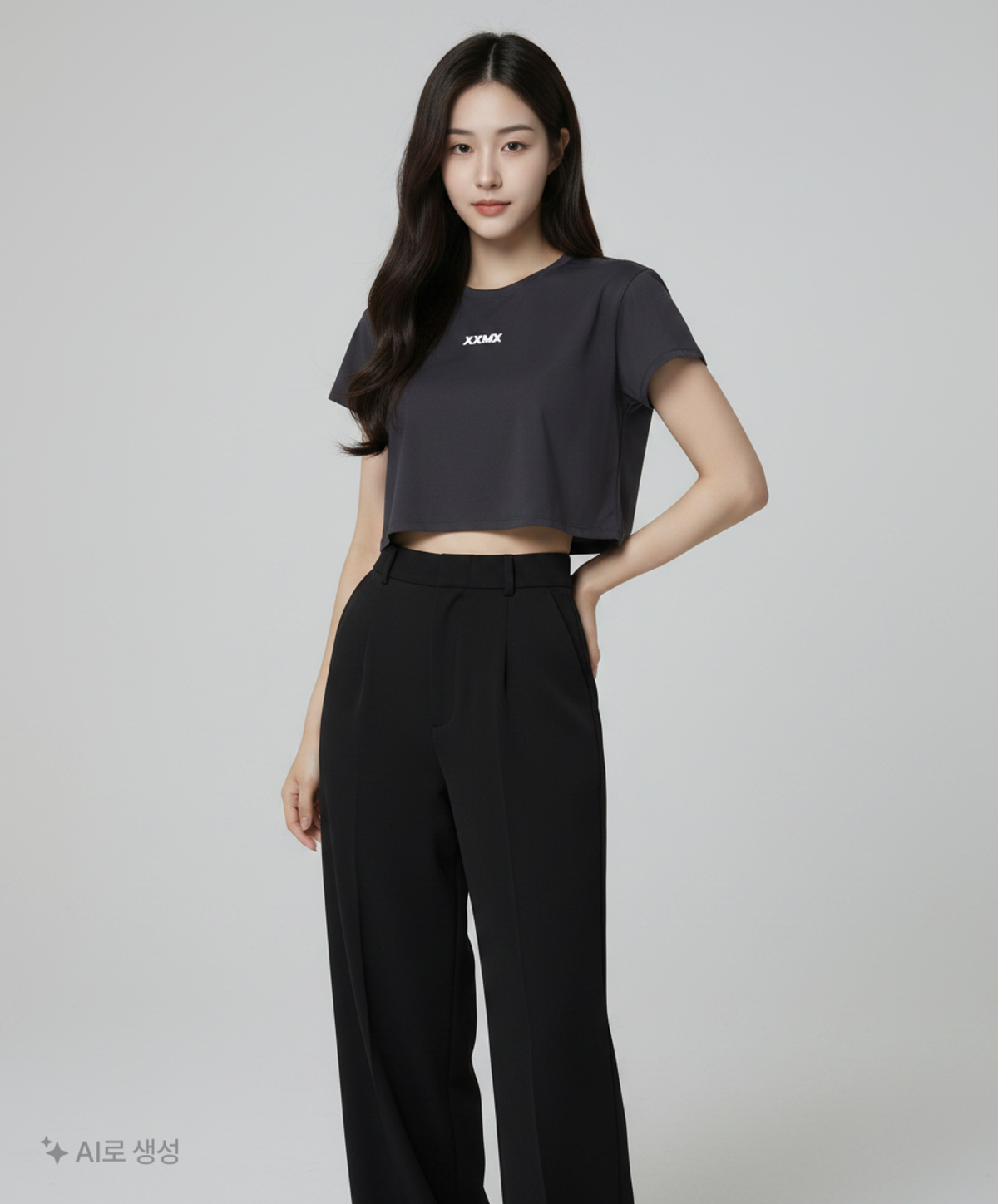 젝시믹스(XEXYMIX) 에코덱스 크롭 숏슬리브 블랙 M
