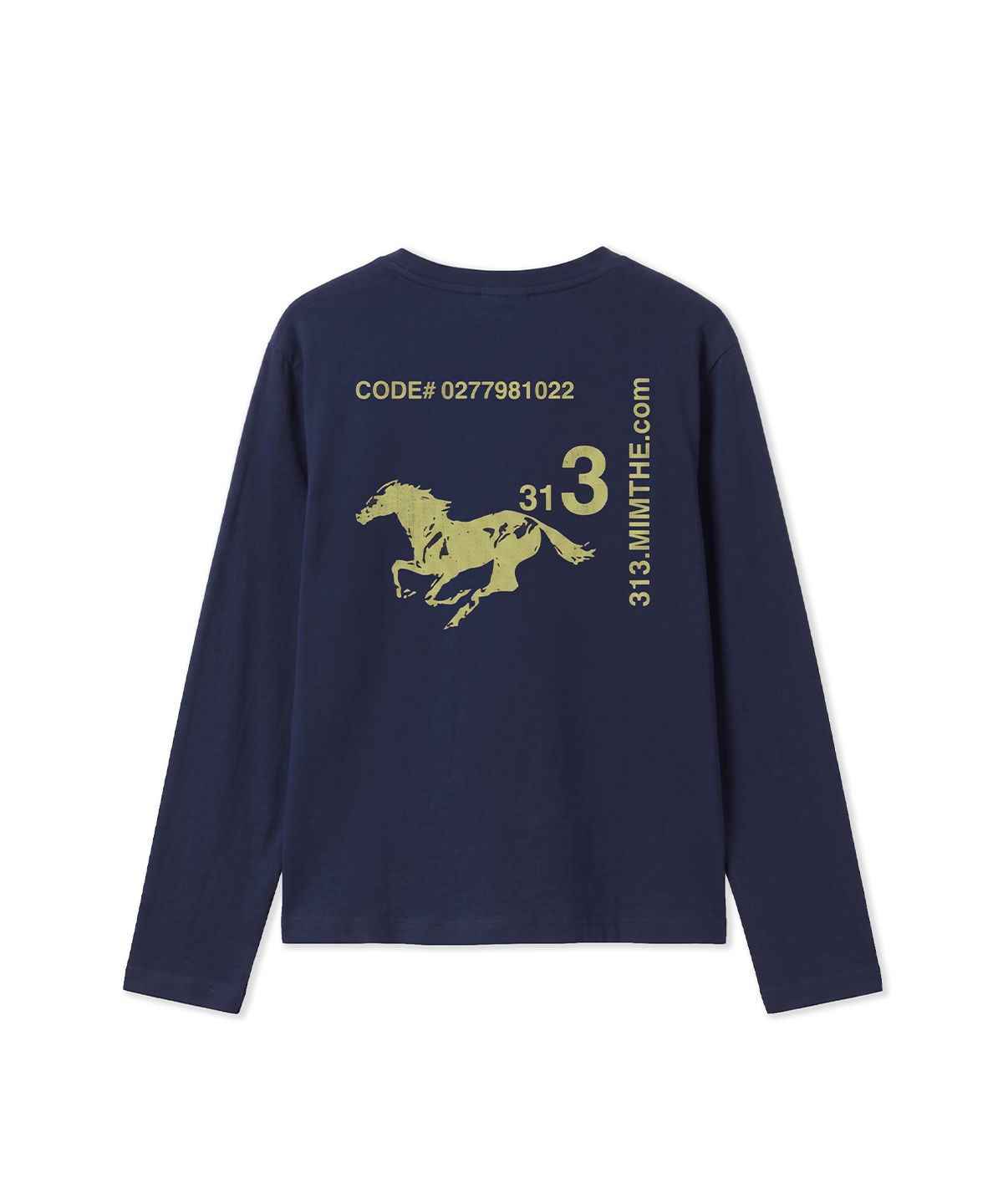 밈더워드로브(MIMTHEWARDROBE) 313 홀스 롱슬리브_네이비