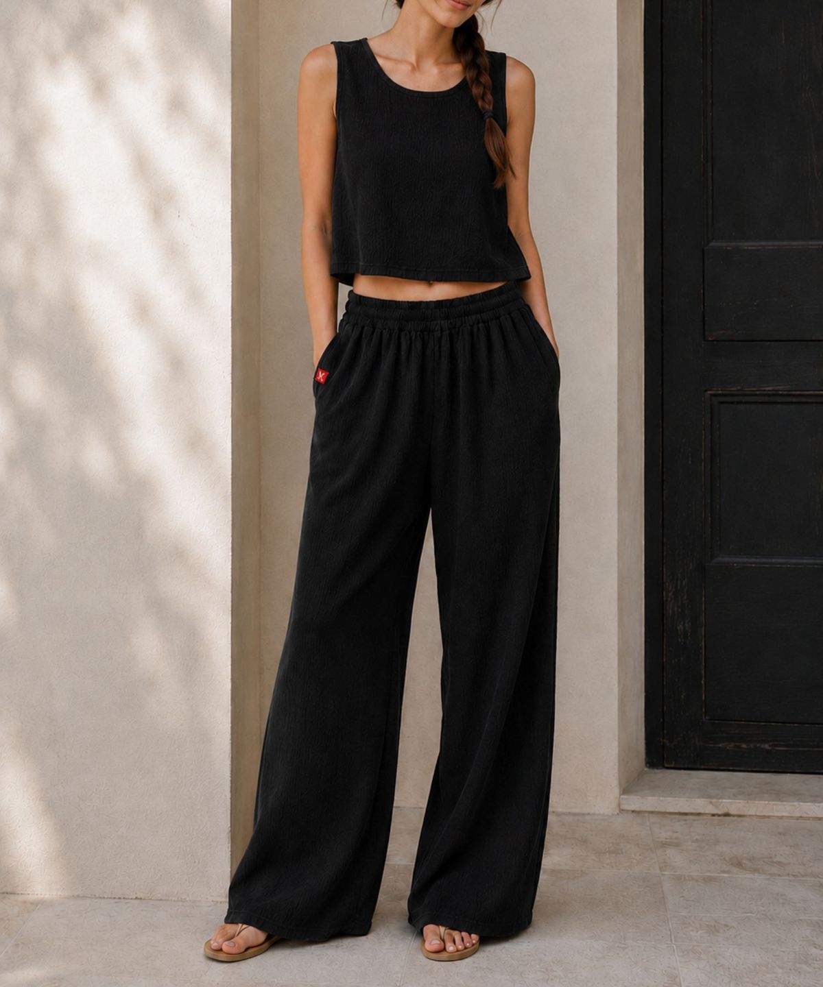 블랙크러쉬(BLACRUSH) [YOEL남여] Riviera Pleats Pants / 블랙