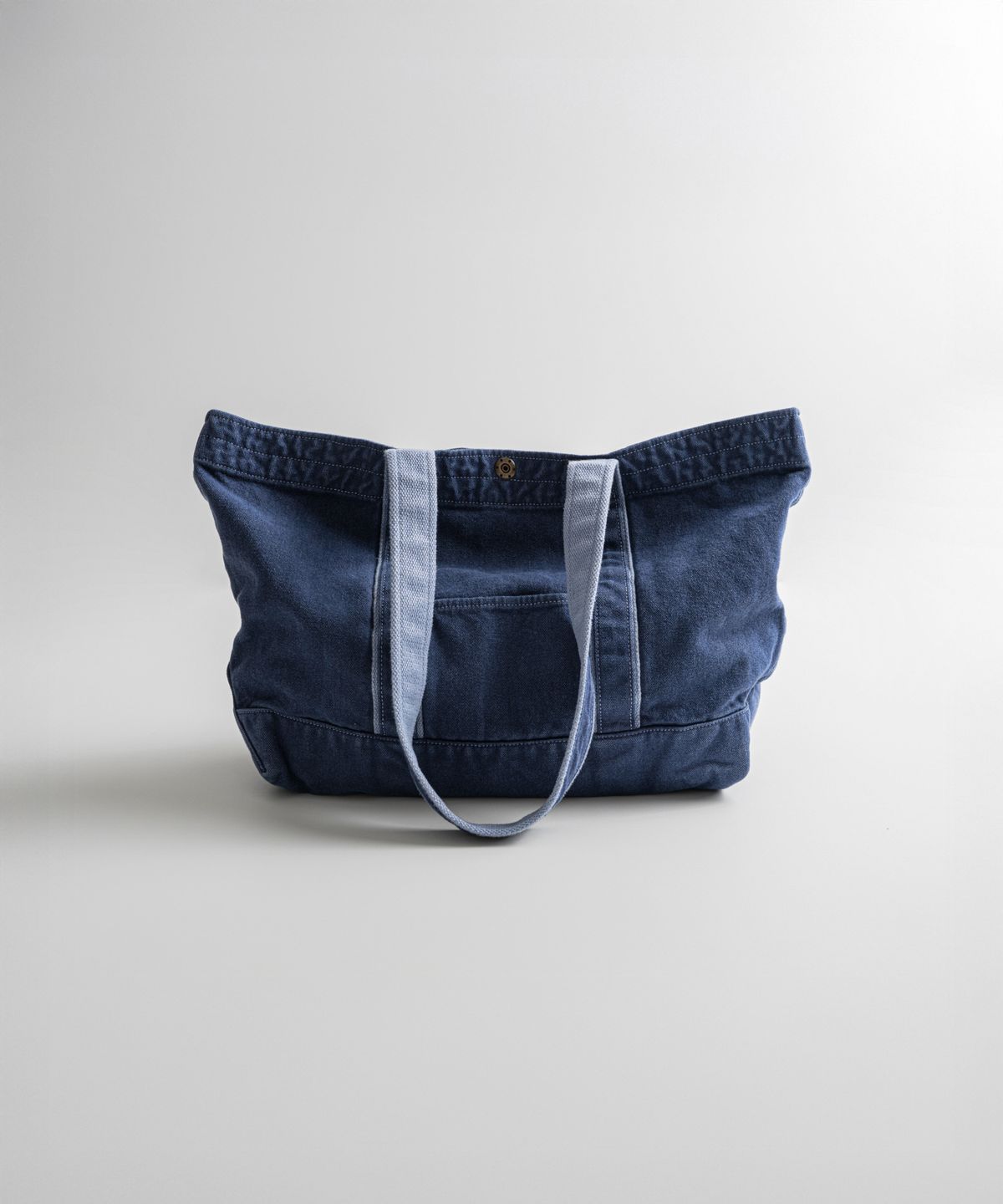 비헤비어(BEHEAVYER) DYED CANVAS TOTE BAG blue