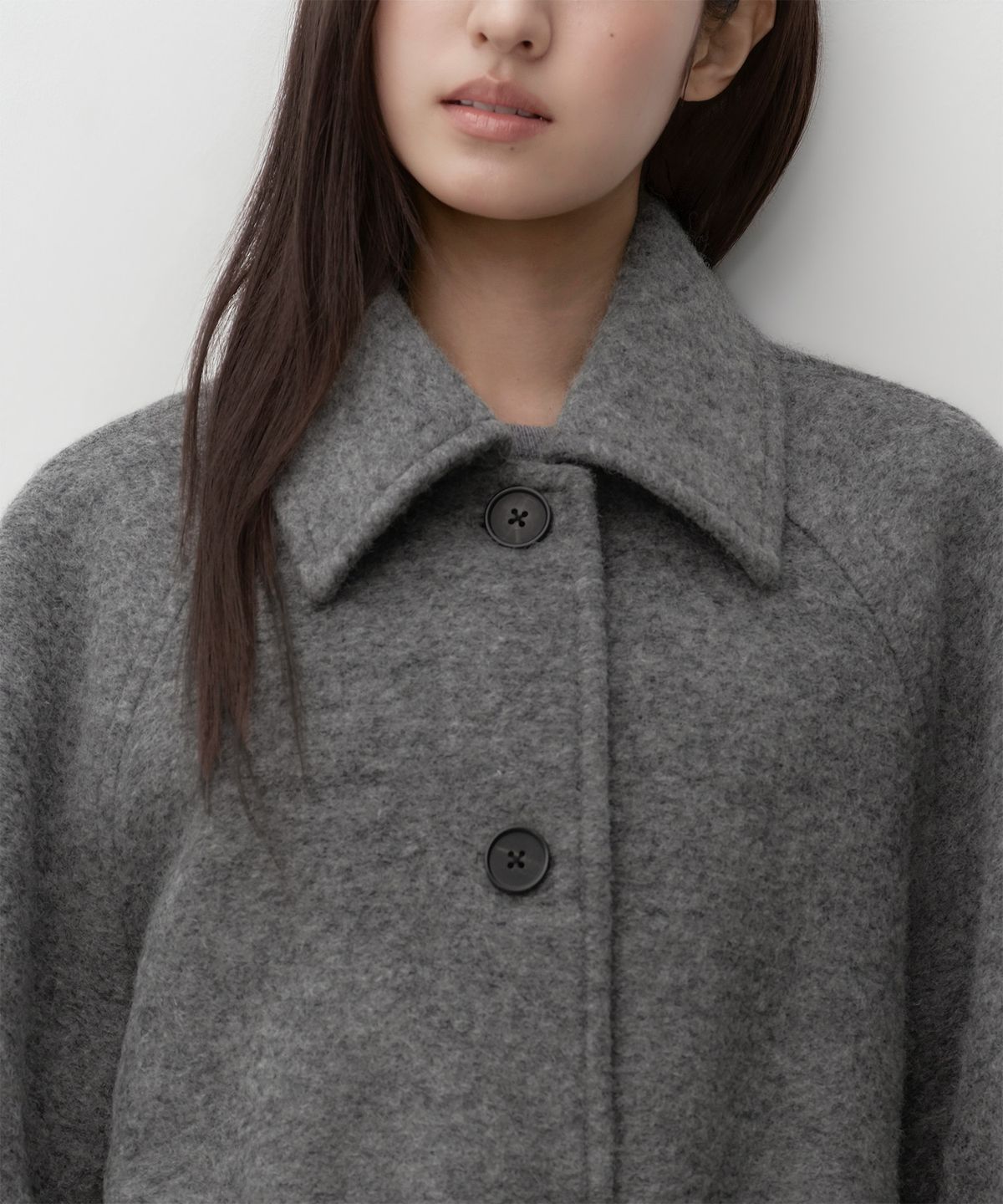 무신사 스탠다드 우먼(MUSINSA STANDARD WOMAN) 우먼즈 멜로우 울 블렌드 발마칸 로브 코트 [미디엄 그레이]