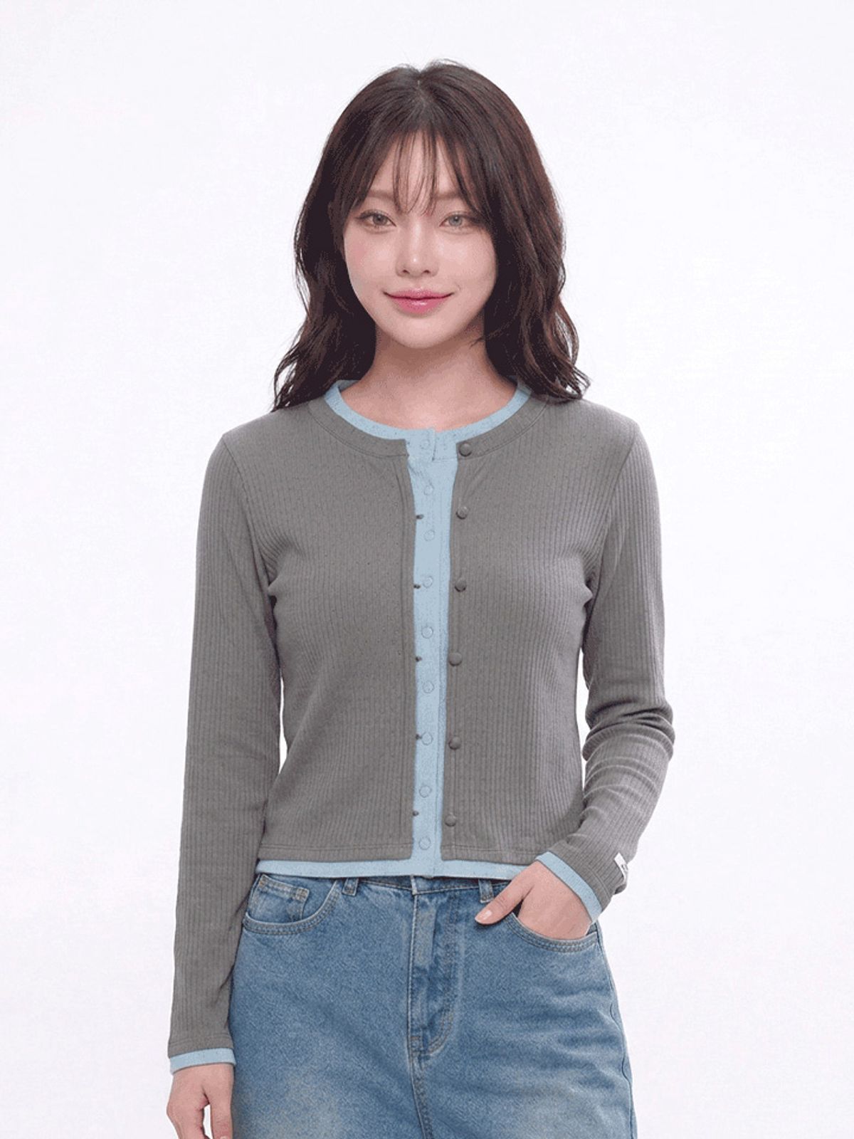 행텐(HANGTEN) 여성 포인텔 레이어드 가디건_165(10580-131-609-69)