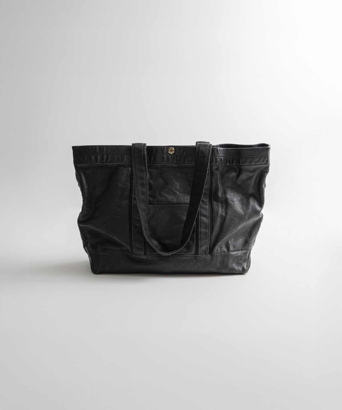 비헤비어(BEHEAVYER) DISTRESSED HORSEHIDE TOTE BAG black