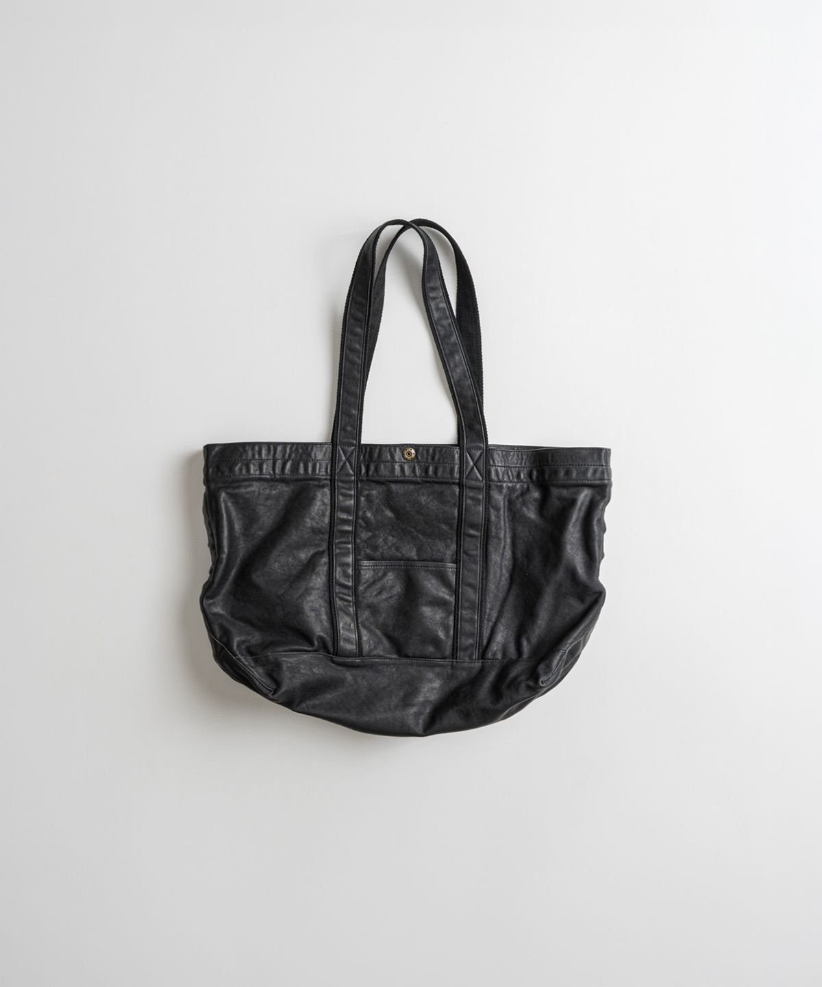 비헤비어(BEHEAVYER) DISTRESSED HORSEHIDE TOTE BAG black