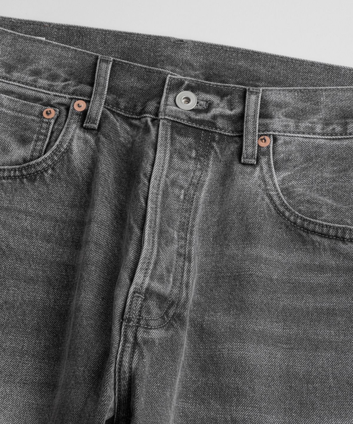 비헤비어(BEHEAVYER) 312R SELVEDGE DENIM PANTS charcoal