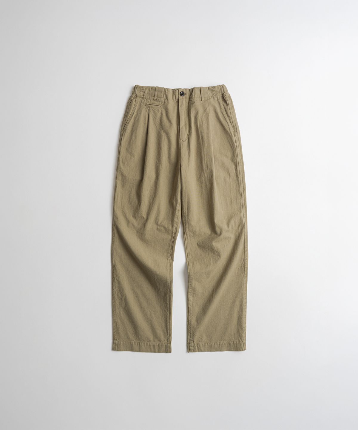 비헤비어(BEHEAVYER) DYED C/L EASY TROUSERS khaki