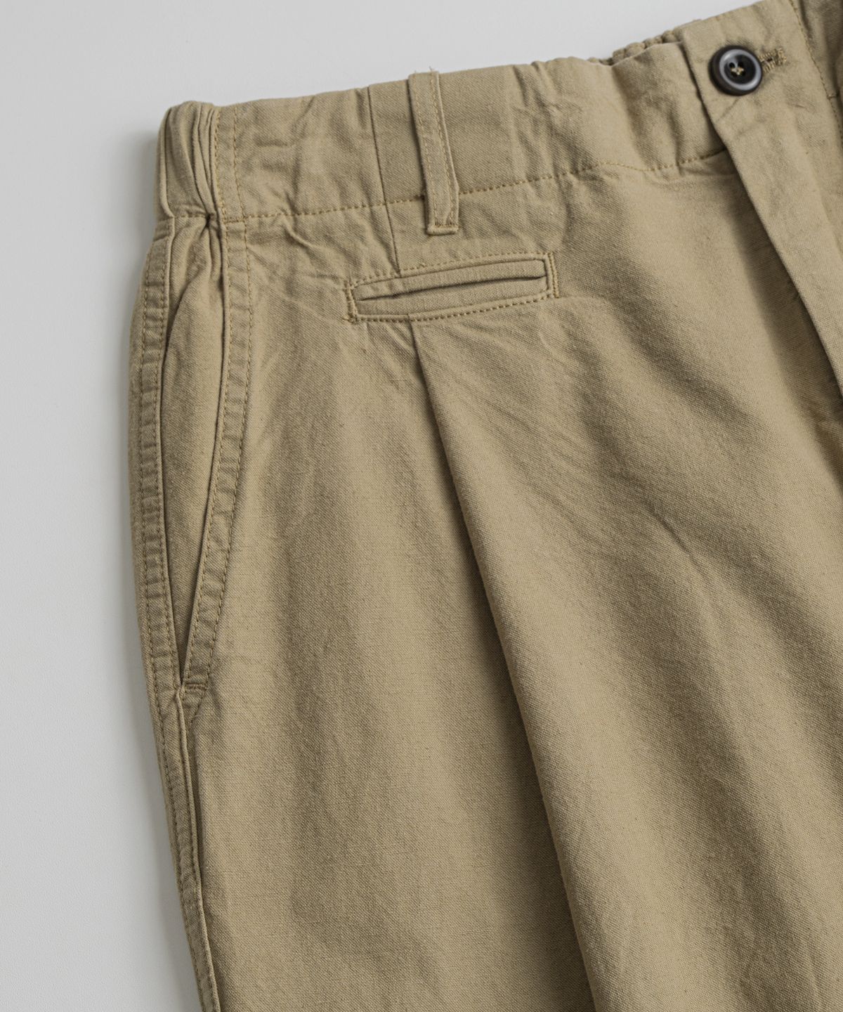 비헤비어(BEHEAVYER) DYED C/L EASY TROUSERS khaki