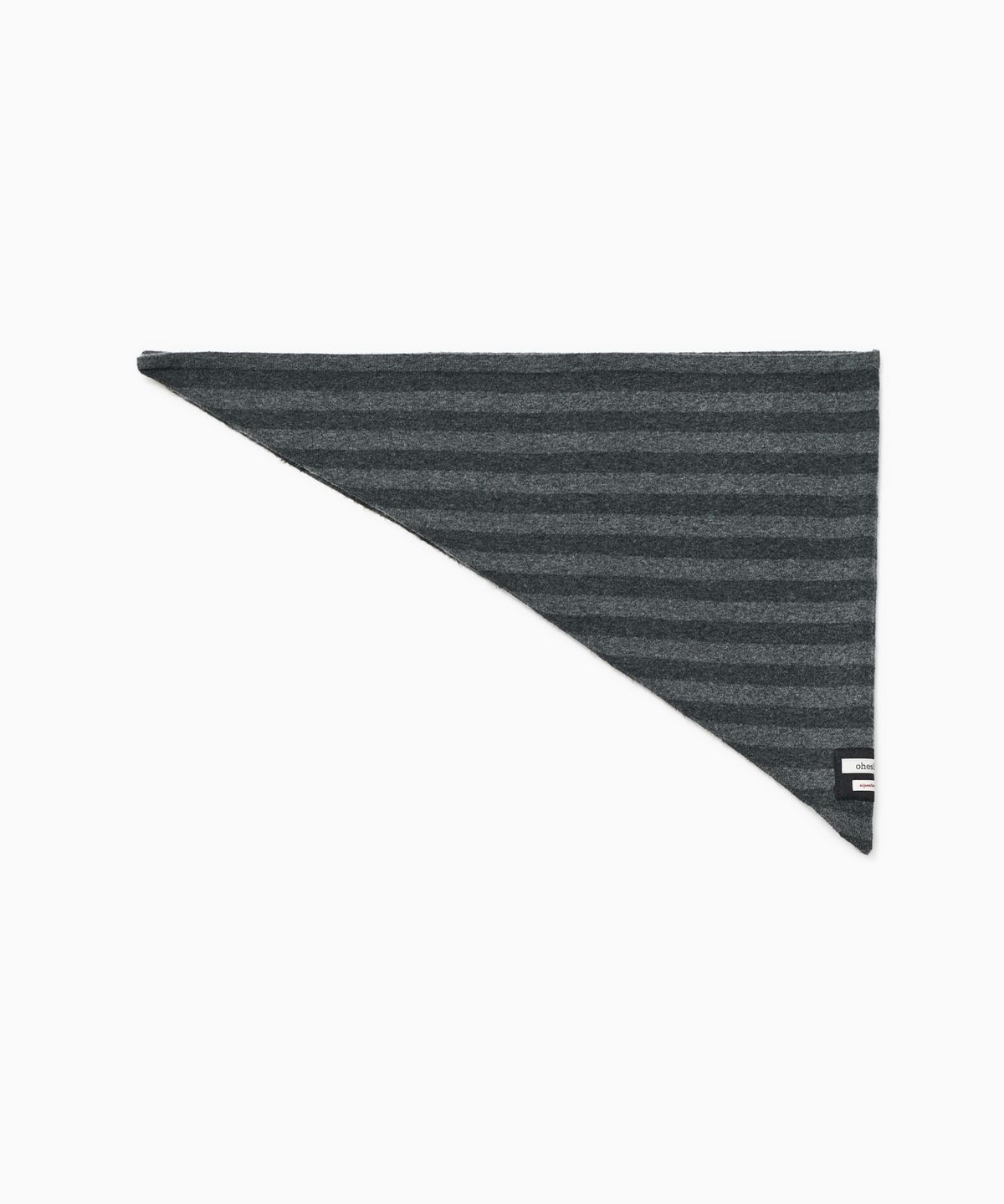 오헤시오(OHESHIO) SIGNATURE LABEL KNIT SCARF, STRIPE