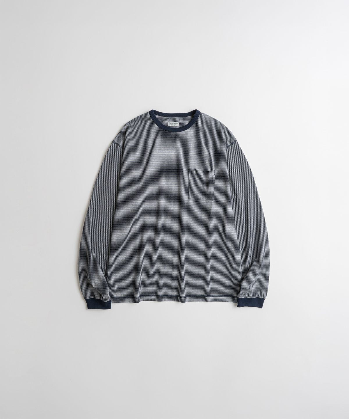 비헤비어(BEHEAVYER) BORDER L/S SHIRTS grey/navy