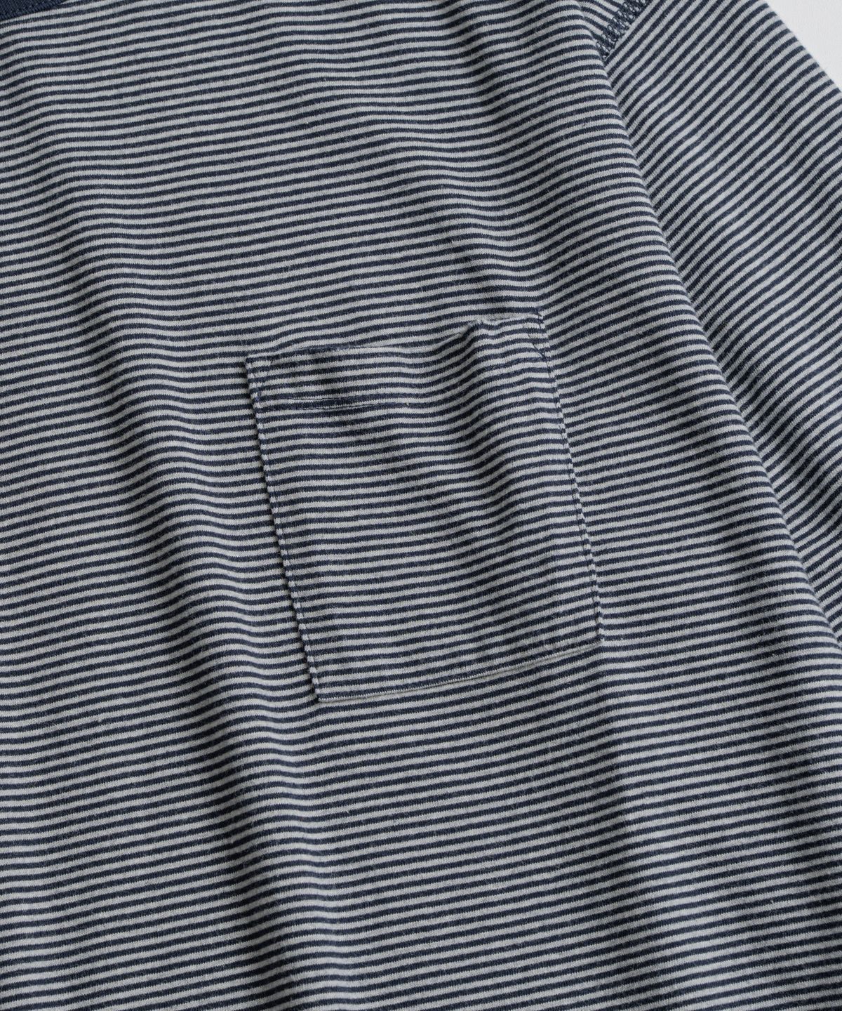 비헤비어(BEHEAVYER) BORDER L/S SHIRTS grey/navy