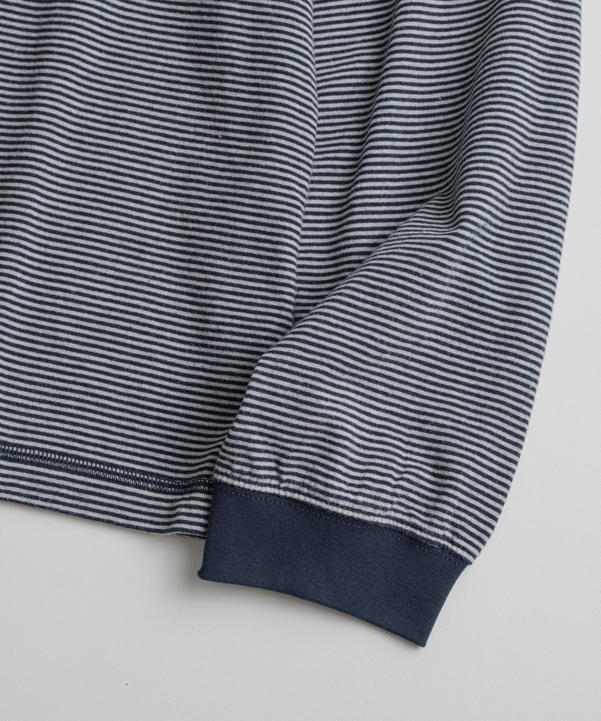 비헤비어(BEHEAVYER) BORDER L/S SHIRTS grey/navy