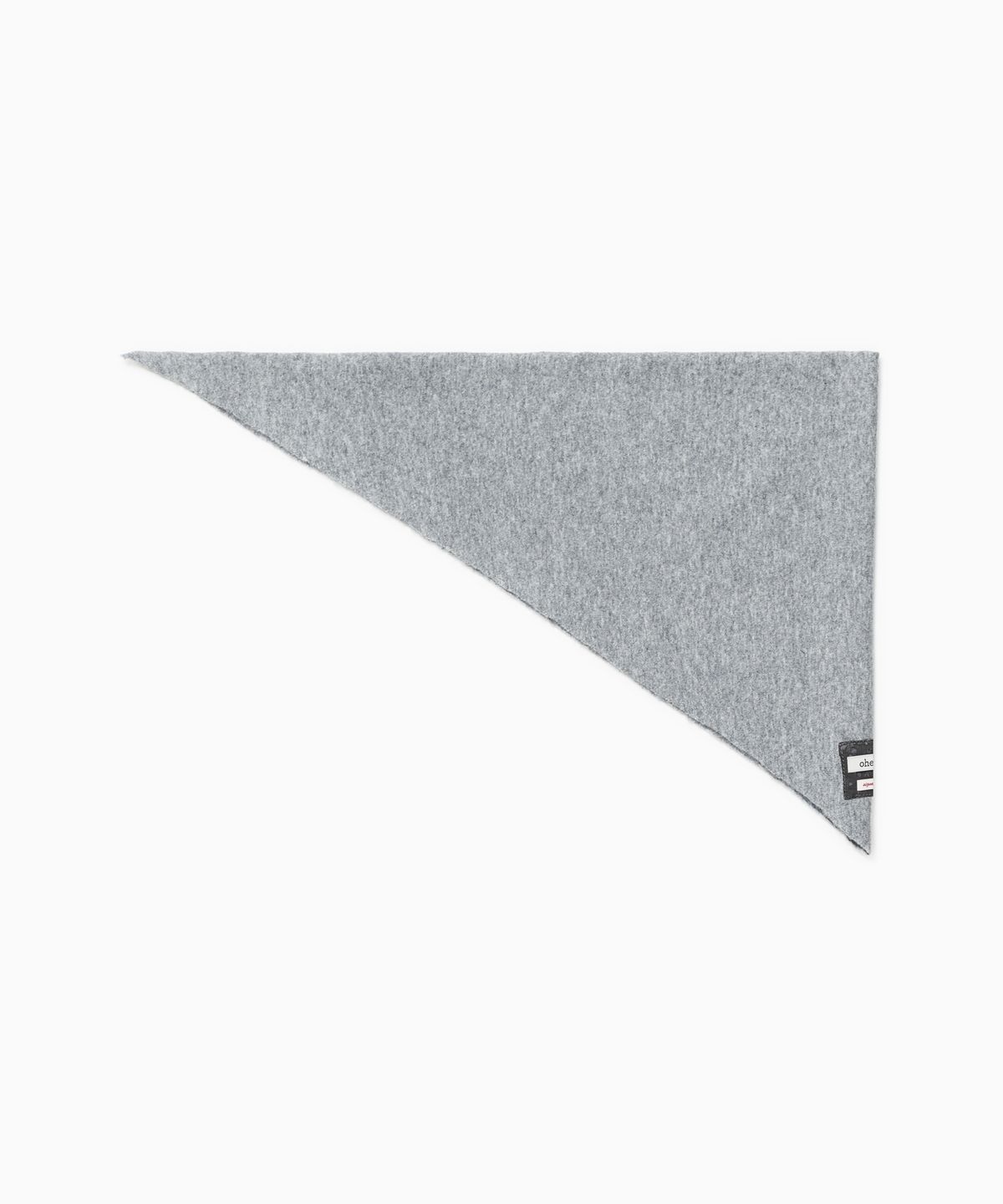 오헤시오(OHESHIO) SIGNATURE LABEL KNIT SCARF, GRAY